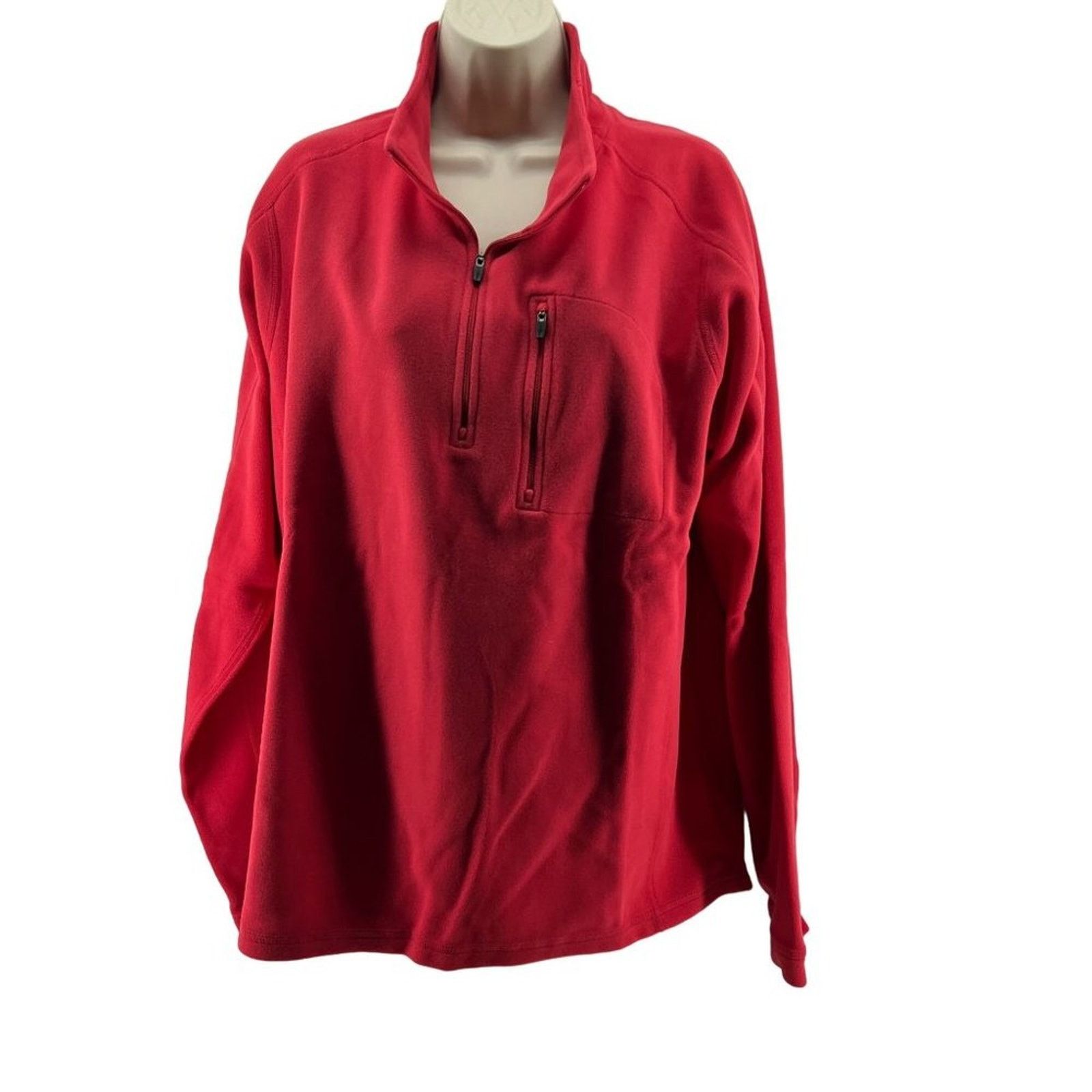 L.L. Bean L.L. Bean 1/4 Zip Fitness Fleece Pullover Cottage Red L Size US L / EU 52-54 / 3 - 1 Thumbnail
