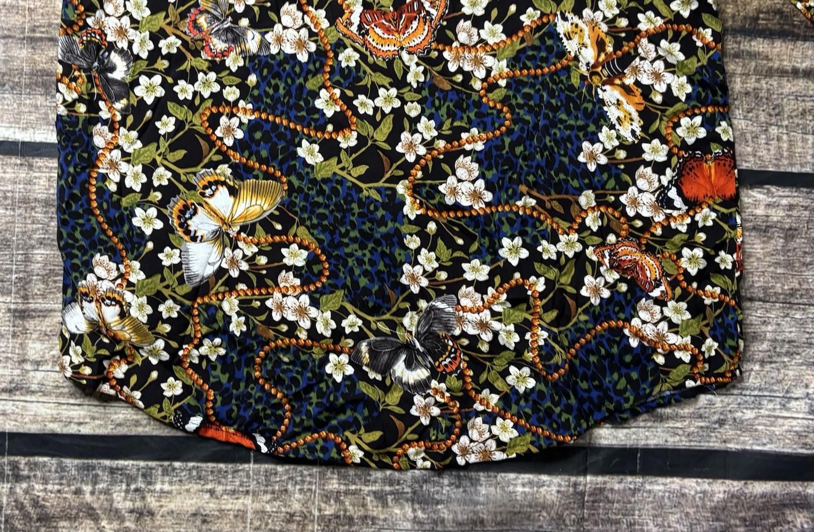 Reason Reason Shirt Men's Large Floral Abstract Butterfly Viscose Size US L / EU 52-54 / 3 - 7 Thumbnail