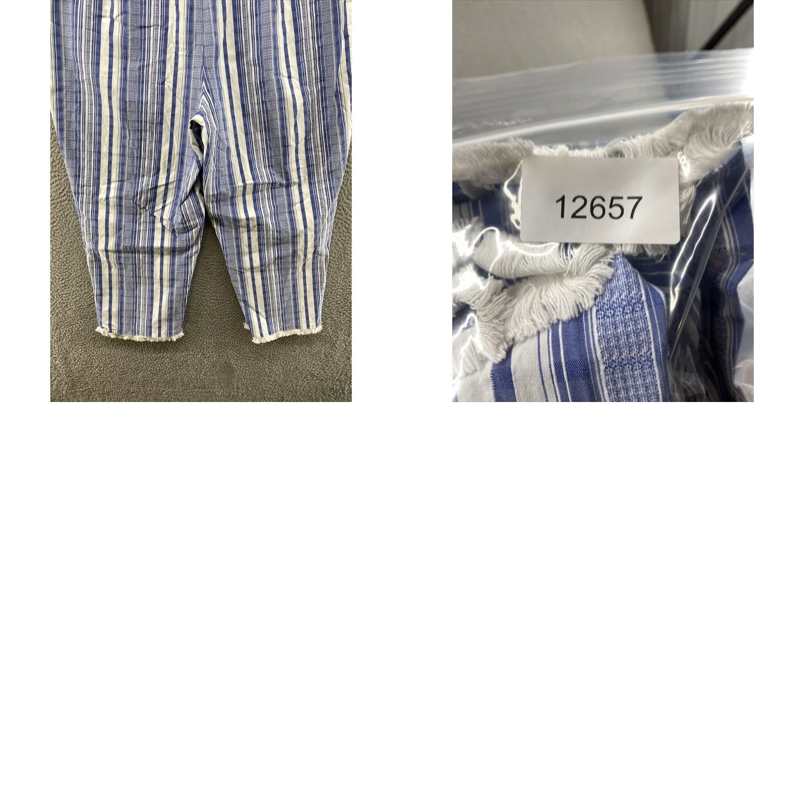 Vintage Est 1946 Women’s Rayon Blend Striped Wide Leg Ankle Boho Pants 22W Plus Size Size 40" / US 18 - 9 Thumbnail