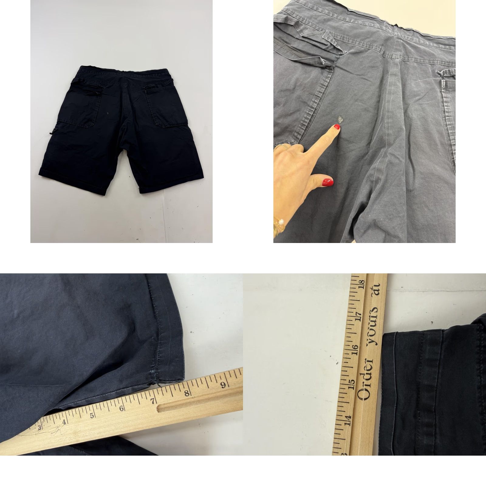 Vintage ISAORA Shorts Mens Medium Gray Cargo 9 Inseam Elastic Waist Drawstring Casual Size US 31 - 8 Thumbnail