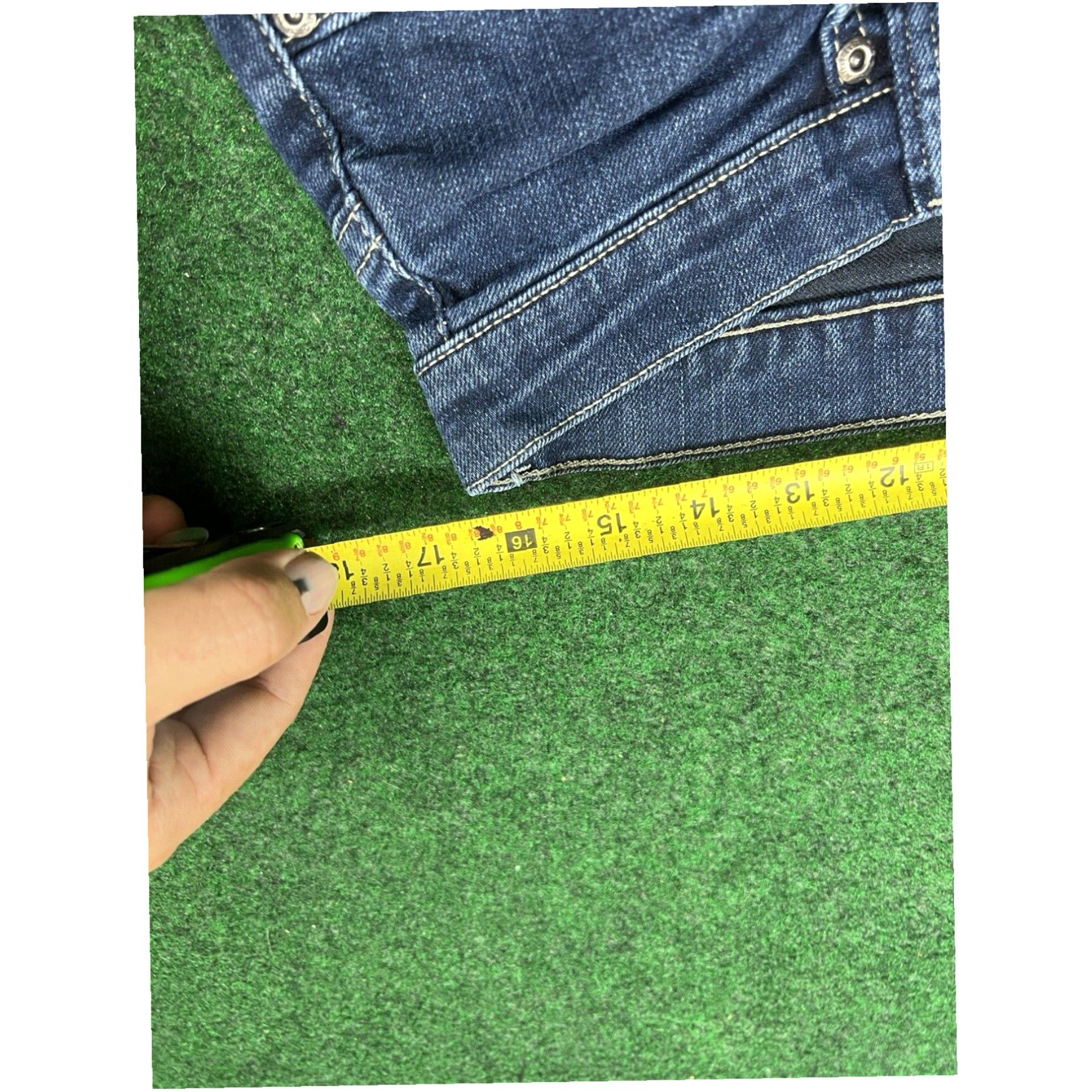 Lee Riders by Lee Womens 16 Mid Rise Denim Jeans Dark Wash Blue Zip 32x32.5 Size 38" / US 16 / IT 52 - 6 Thumbnail