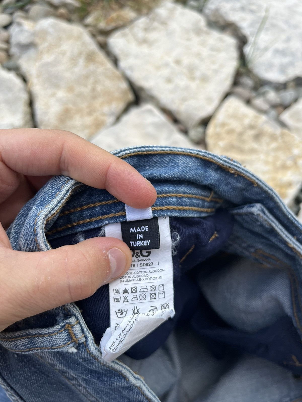 Dolce & Gabbana × Jean Vintage Dolce & Gabbana y2k distressed jeans ripped pants Size US 30 / EU 46 - 25 Thumbnail