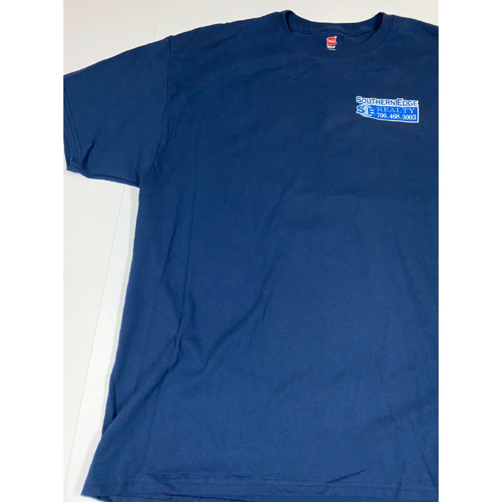 Hanes Hanes Monticello Southern Edge T-Shirt Crew Neck XL Blue Cotton Spandex Logo Short Sleeve Mens Size US XL / EU 56 / 4 - 3 Thumbnail