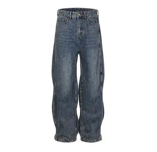 Jean Blue Washed Twisted Wave Baggy jeans Size US 34 / EU 50 - 3 Thumbnail