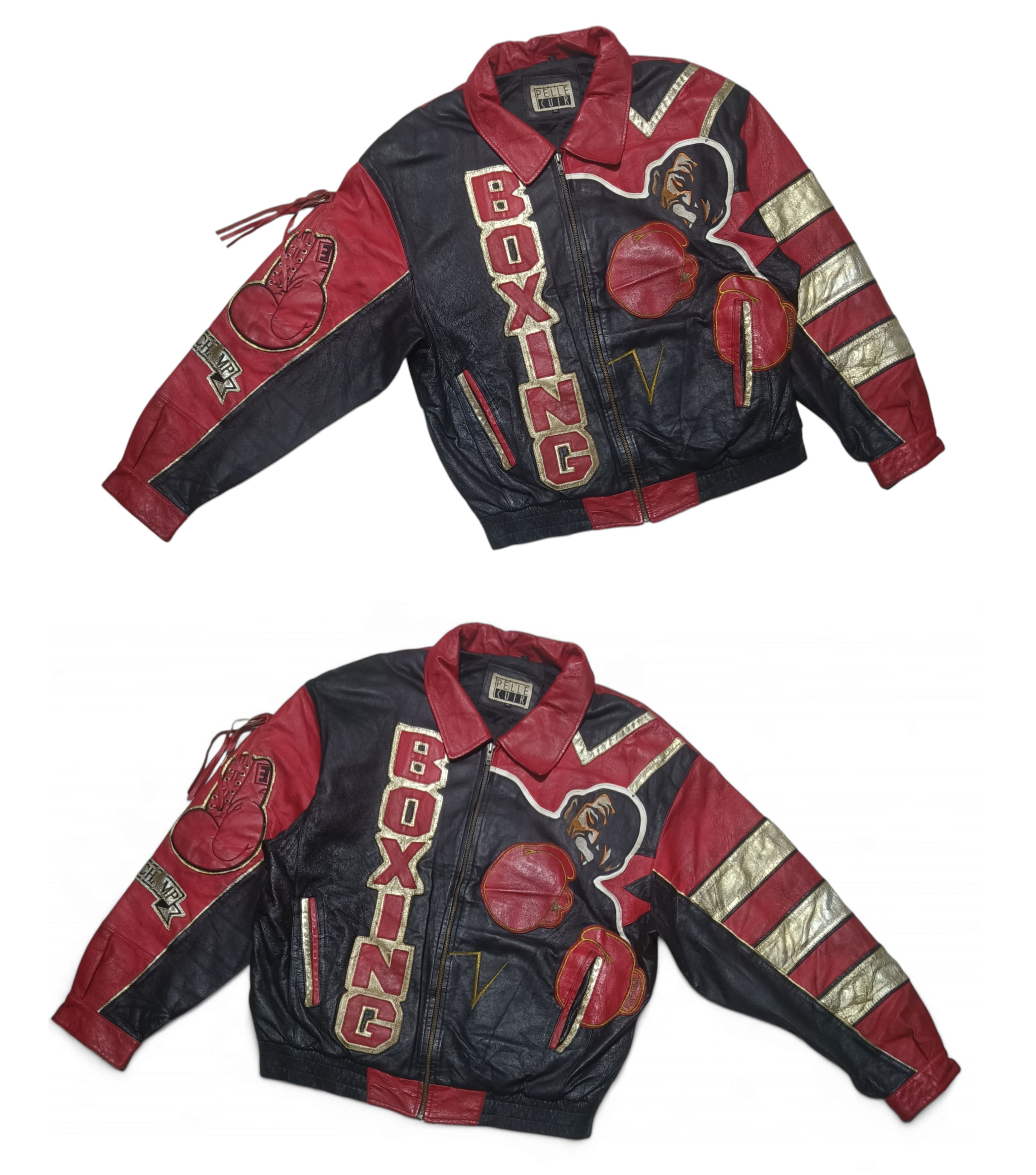 Vintage Vintage BOXING KNOCKOUT World Champ Genuine Leather Jacket Size US XL / EU 56 / 4 - 5 Thumbnail