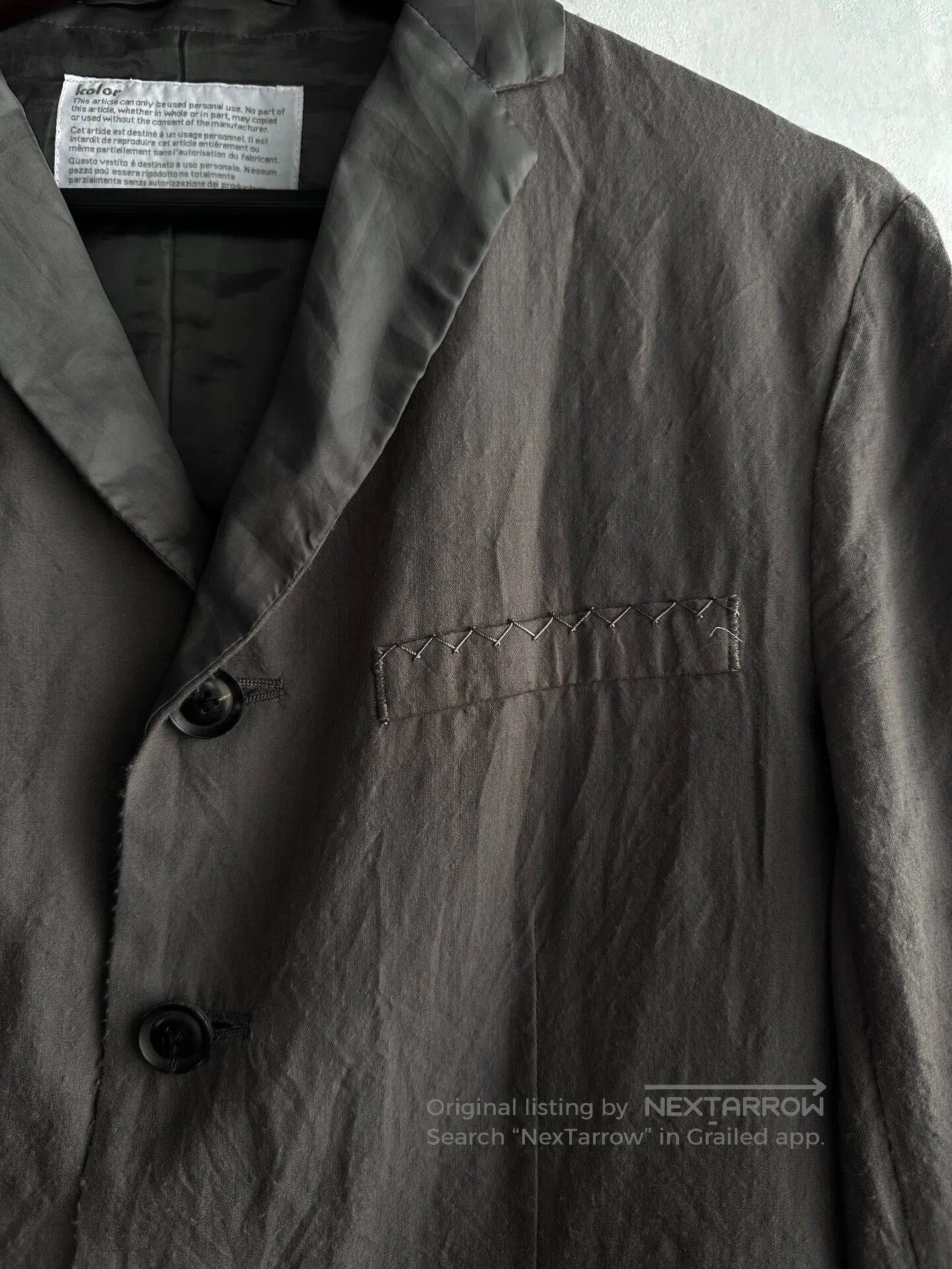 Kolor kolor Lightweight, slim suit jacket| Size US S / EU 44-46 / 1 - 1 Thumbnail