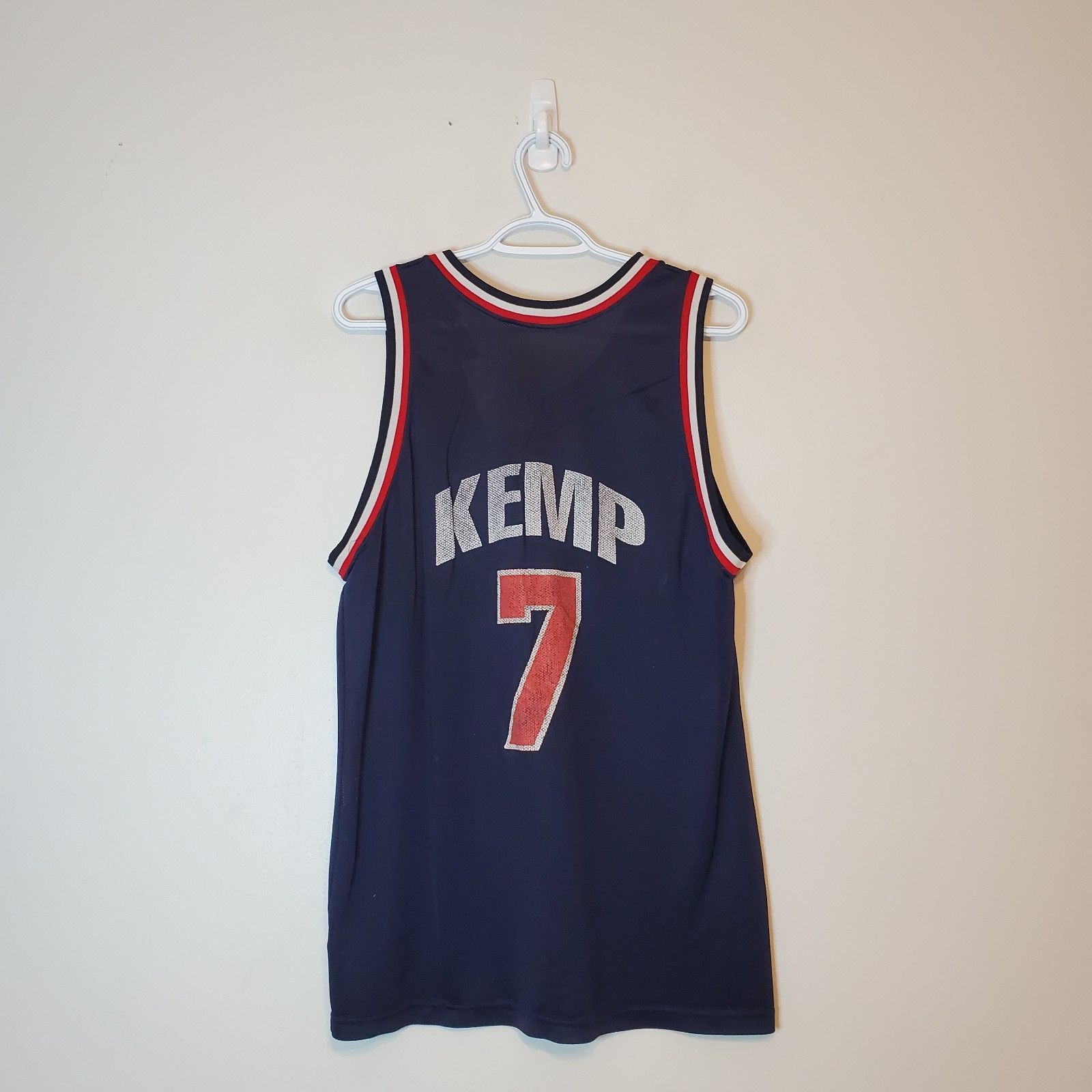 Champion Vintage 90s USA Basketball Kemp #7 Champion Jersey Size M Size US M / EU 48-50 / 2 - 2 Thumbnail
