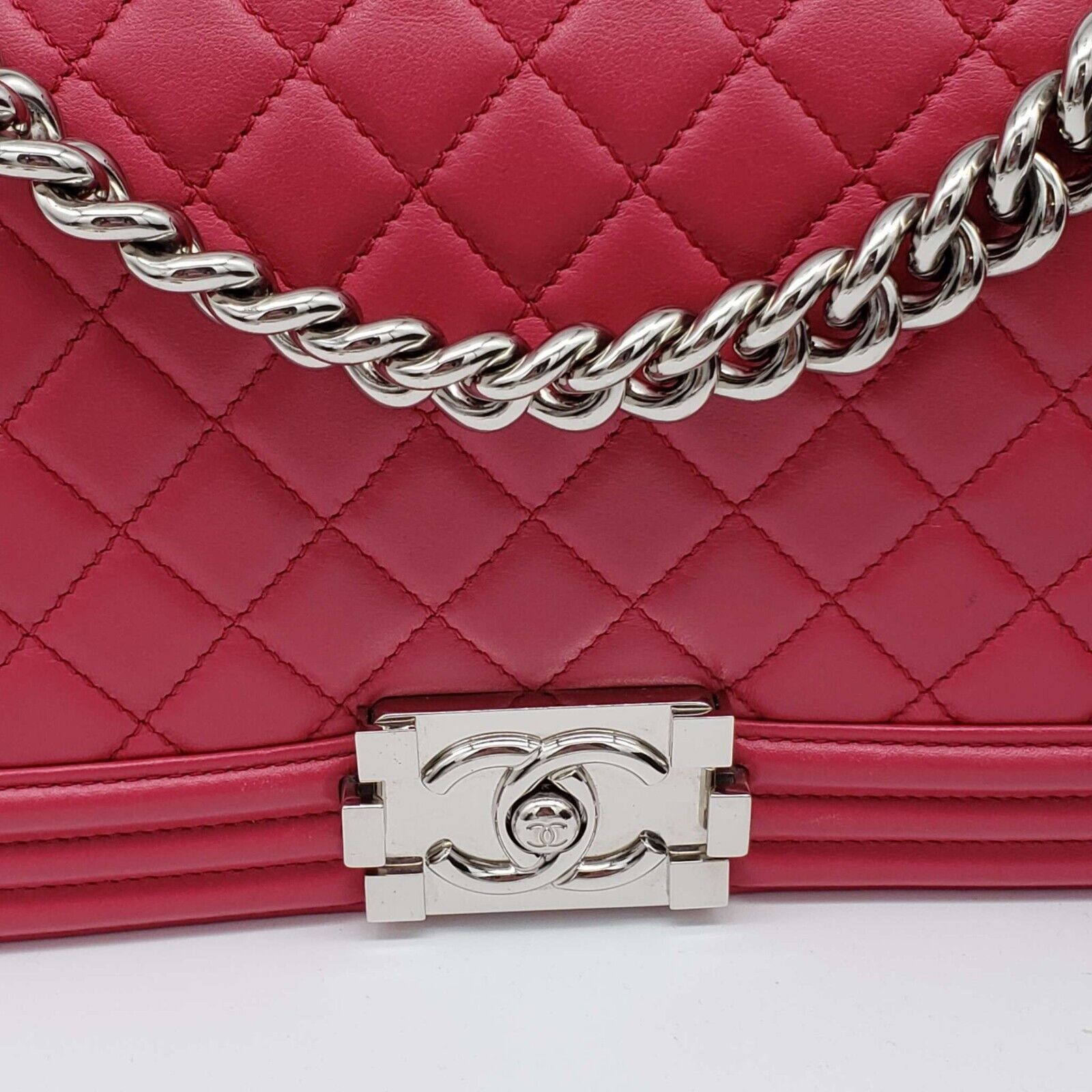 Chanel Authentic CHANEL Boy Leather Shoulder Bag 2550-080524 Size ONE SIZE - 7 Thumbnail