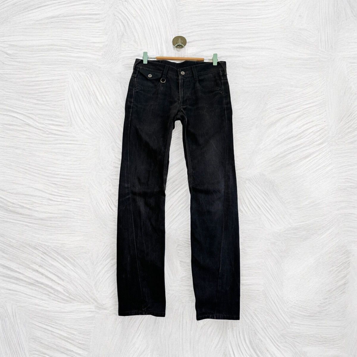 Nicole Club HIDEWAYS NICOLE TWIST LEG BLACK DENIM JEANS Size US 31 - 2 Thumbnail