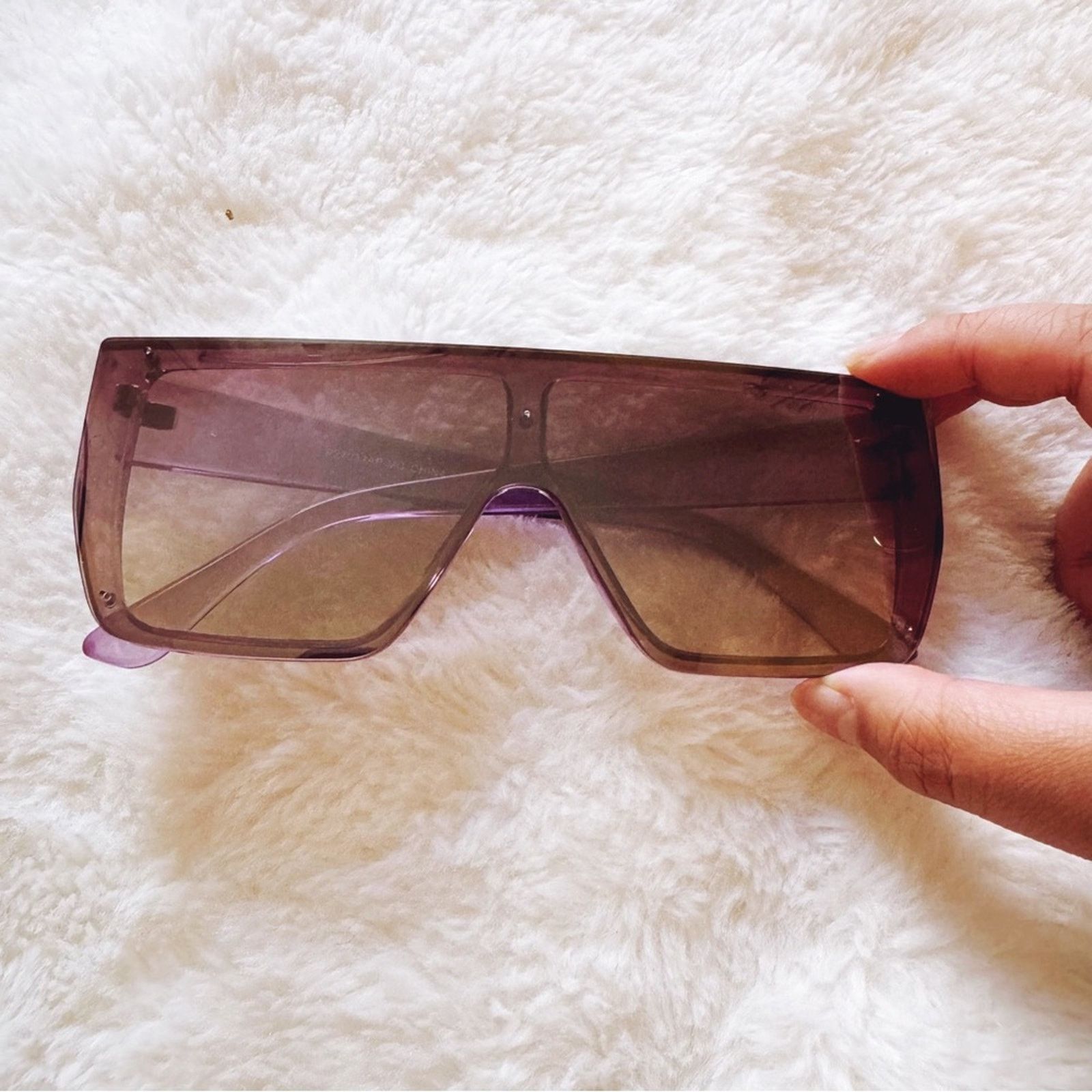 Other Greta Light Purple Oversized Statement Sunglasses Size ONE SIZE - 1 Thumbnail