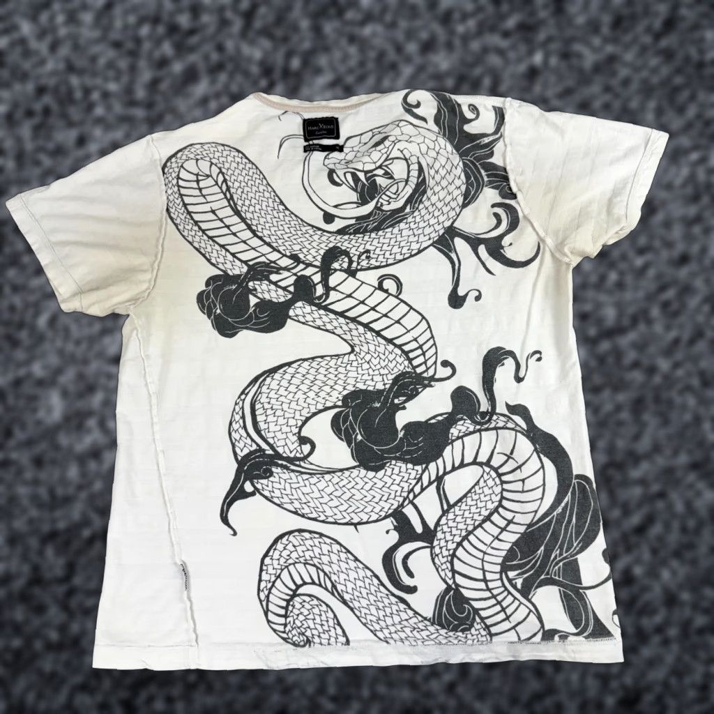 Ecko Unltd. Marc Ecko Shirt Mens XL White Gray Snake Reversible Print Size US XL / EU 56 / 4 - 1 Thumbnail