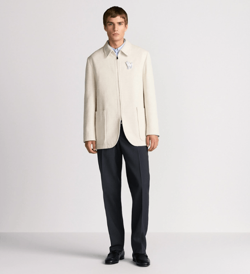 Dior o1w1db10126 583C22 Zipped Jacket in White Size US M / EU 48-50 / 2 - 4 Thumbnail