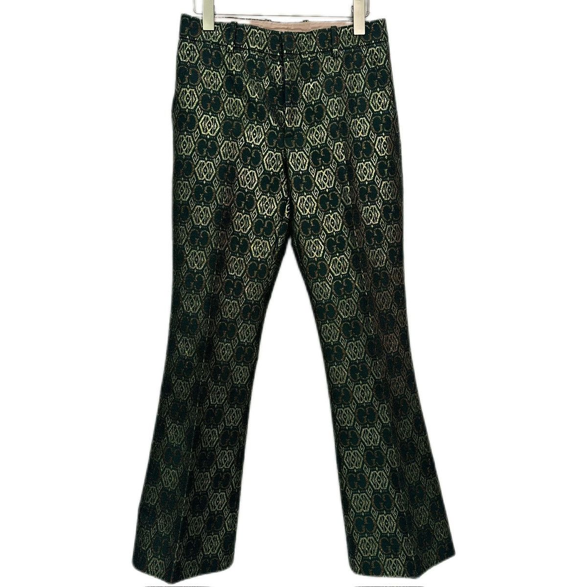 Gucci Gucci Dark Green All-over Monogram Logo Casual Pants K26WX Size 26" / US 2 / IT 38 - 1 Thumbnail