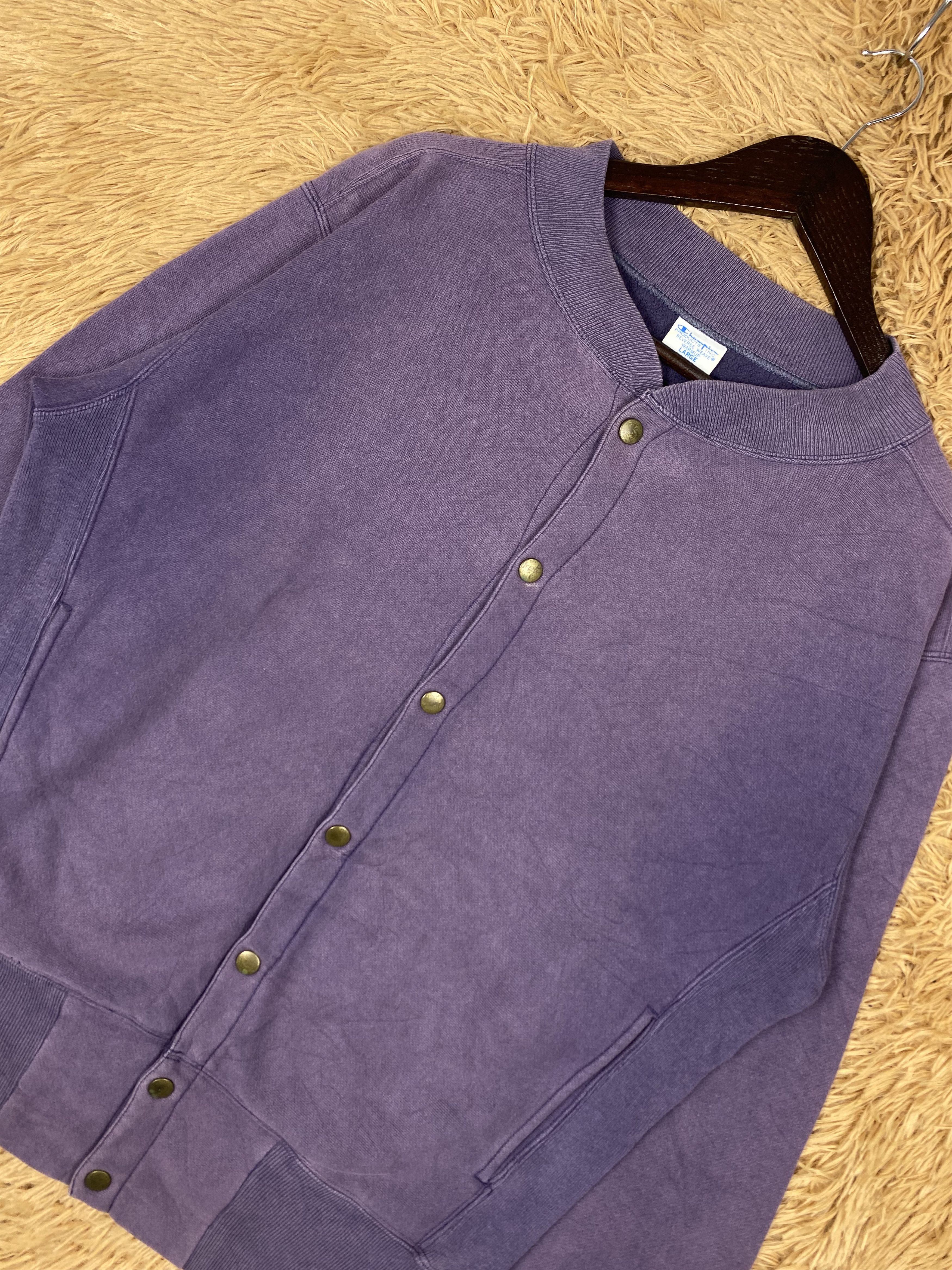 Champion Vintage Champion Button Up Faded Sweatshirts DJ0597 Size US L / EU 52-54 / 3 - 2 Thumbnail