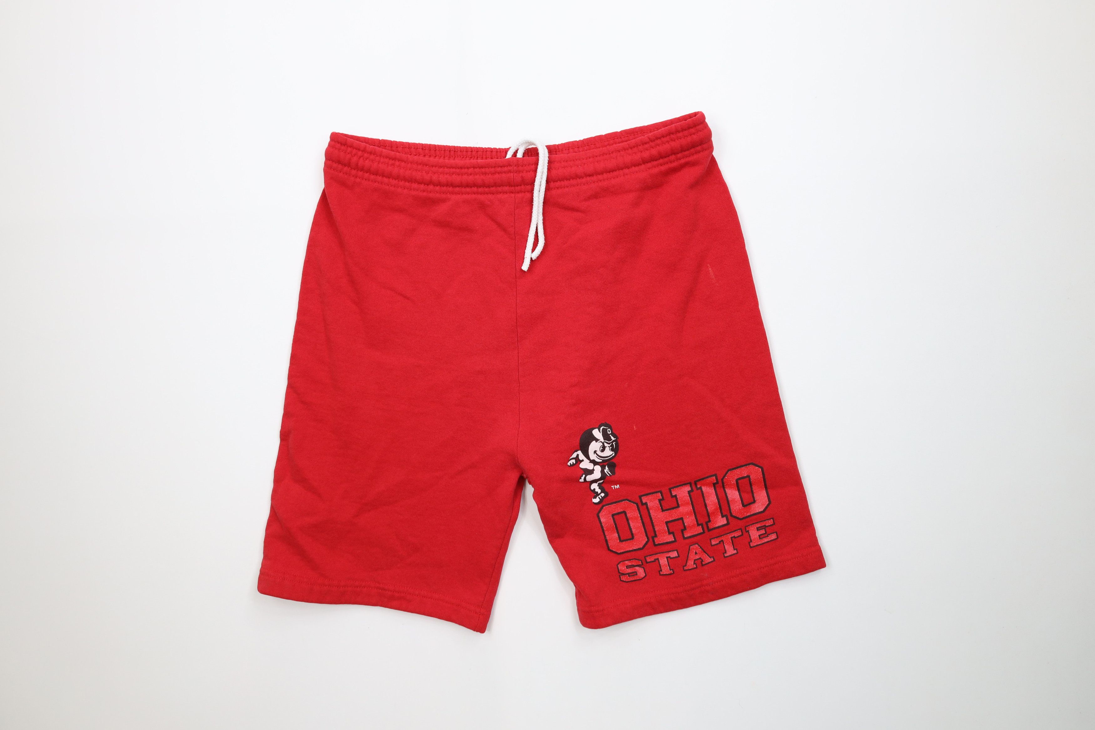 Vintage Vintage 90s Ohio State University Sweatpants Shorts Red USA Size US 34 / EU 50 - 1 Thumbnail