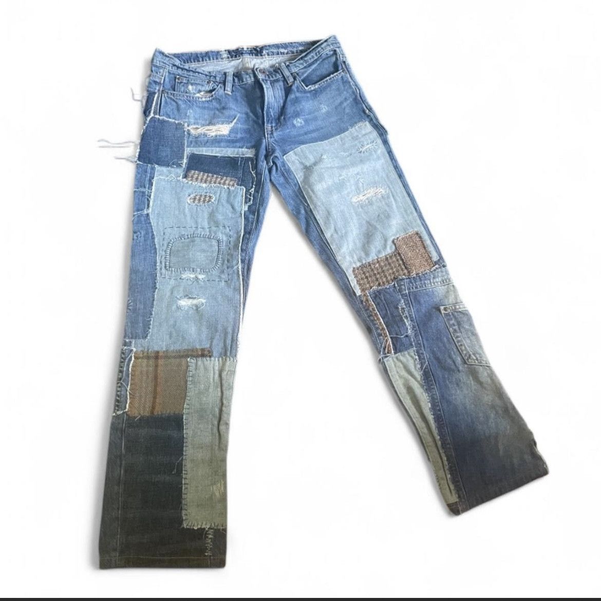 Ralph Lauren Rare Ralph Lauren Patchwork Grail Denim Pants Size US 29 - 1 Thumbnail