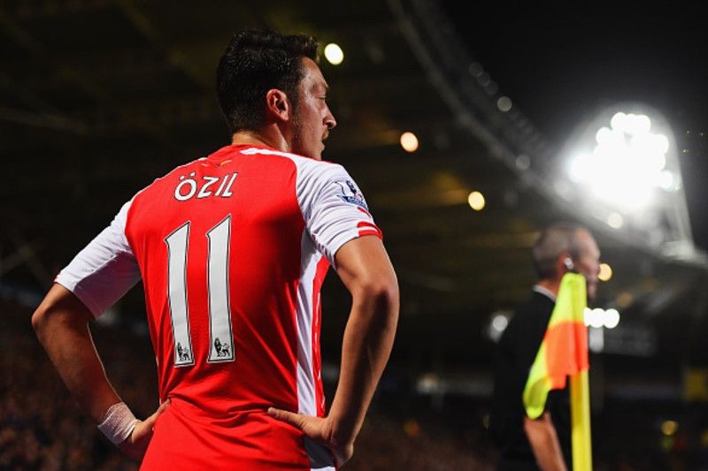 Puma ARSENAL PUMA 2014/2015 FOOTBALL SOCCER HOME JERSEY #11 OZIL Size US S / EU 44-46 / 1 - 14 Thumbnail