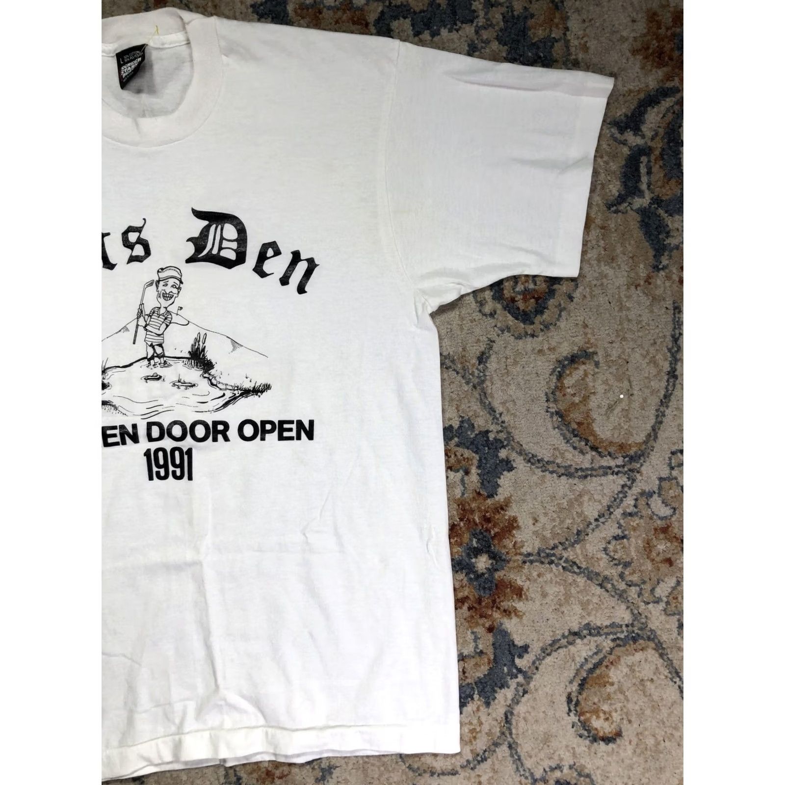 Vintage VINTAGE Screen Stars Best Cats Den Shirt Mens L White 1991 Graphic Tee USA 90s Shirt Mens L White Cats Den Screen Print Size US L / EU 52-54 / 3 - 4 Thumbnail