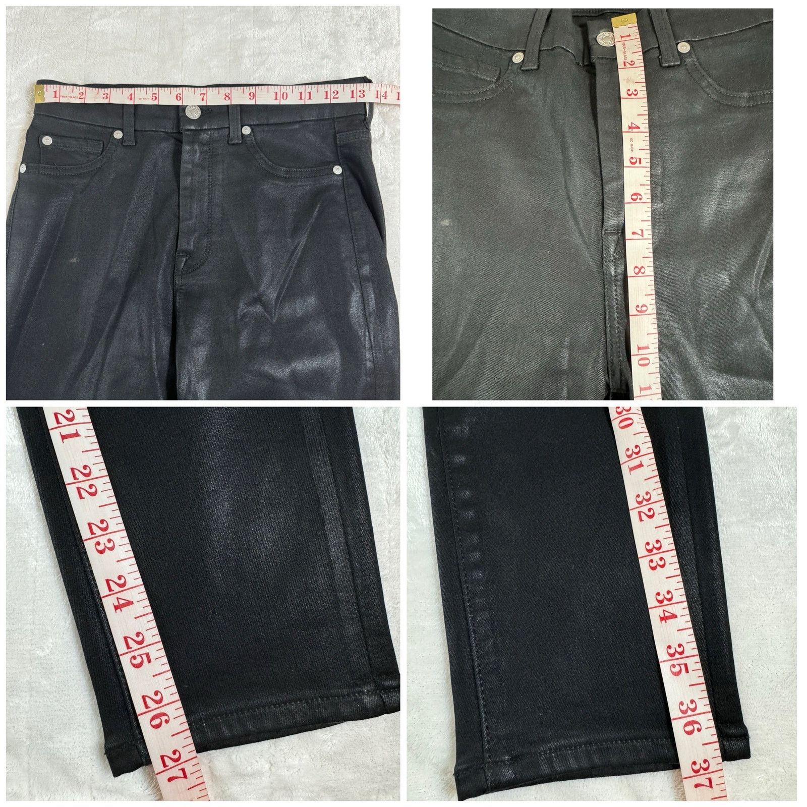 7 For All Mankind 7 For All Mankind Blair High Waist Coated Skinny Jeans USED Size 28" / US 6 / IT 42 - 7 Thumbnail
