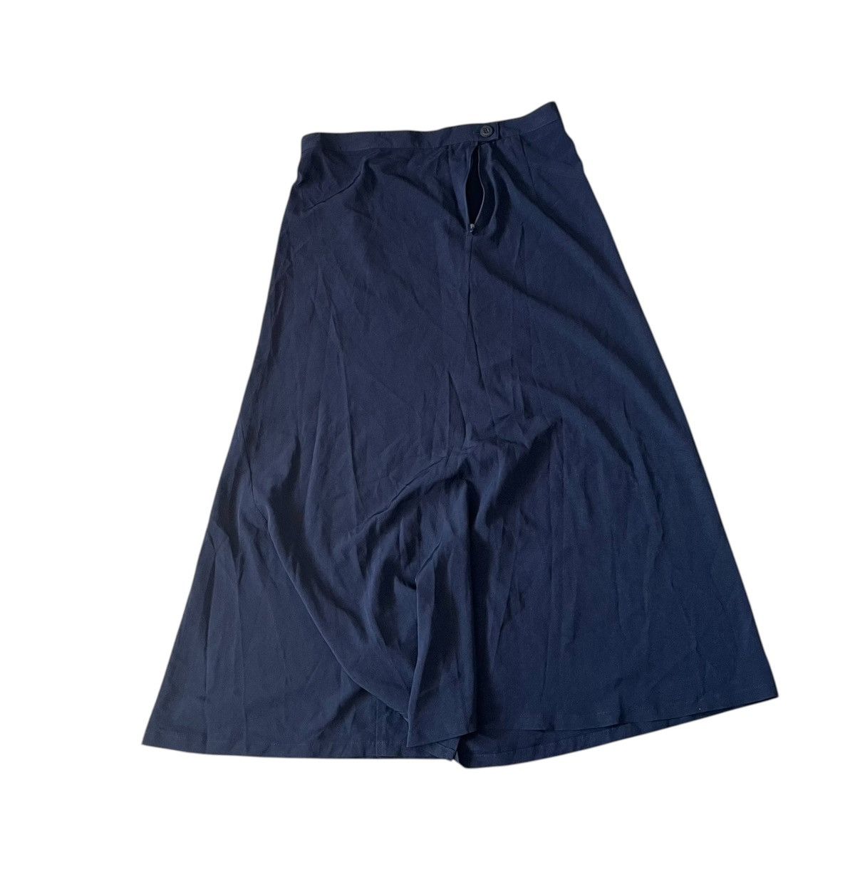 Yohji Yamamoto TAX FREE 🇺🇸 yohji yamamoto y’s asymmetrical flowy navy skirt Size 29" - 6 Thumbnail