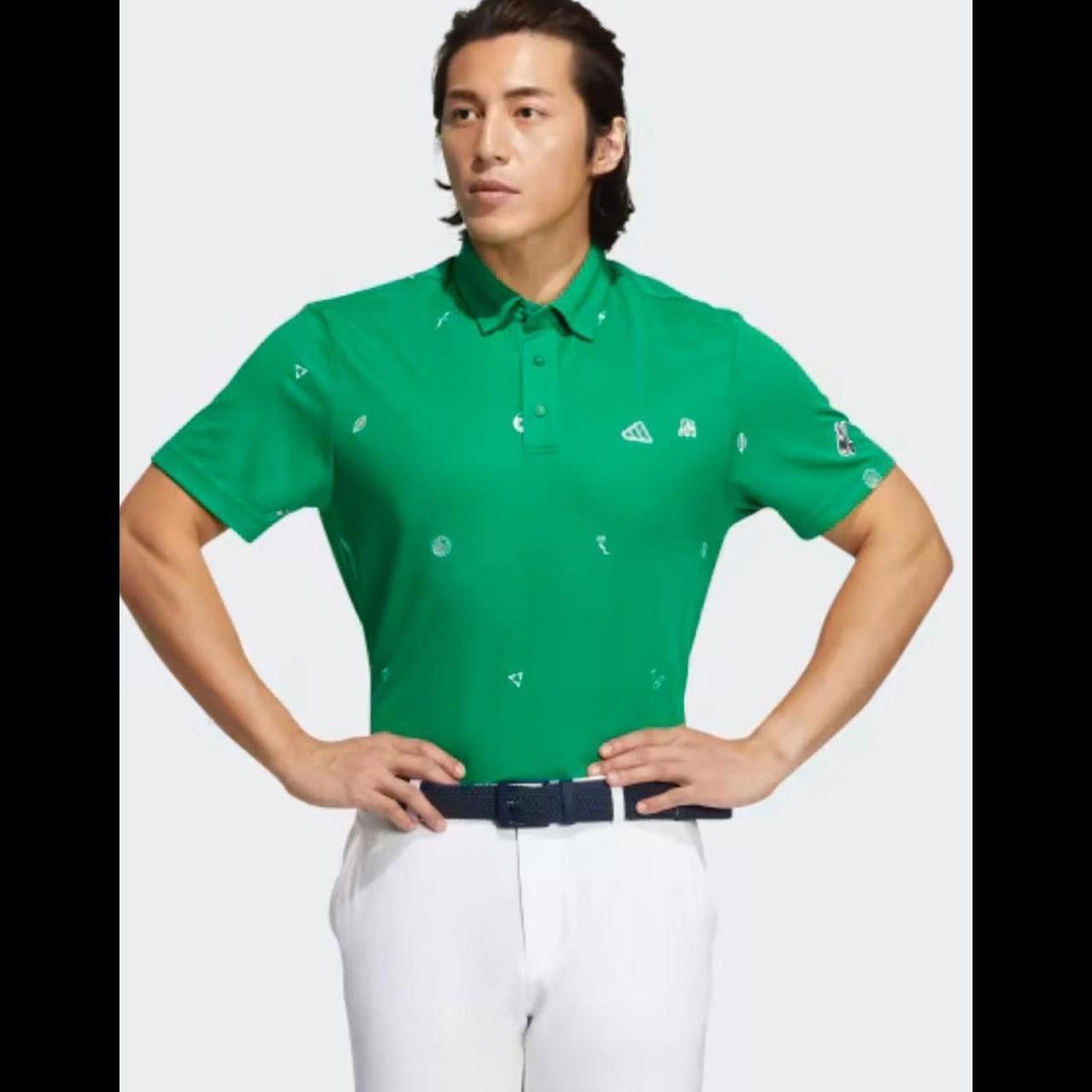 Adidas Mens Play Green Monogram Golf Size US XL / EU 56 / 4 - 2 Thumbnail