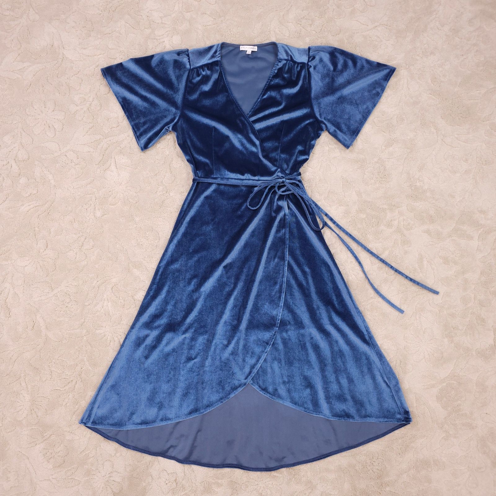 Other Baltic Born Allison Velvet Midi Dress Blue Sz Medium Size M / US 6-8 / IT 42-44 - 5 Thumbnail