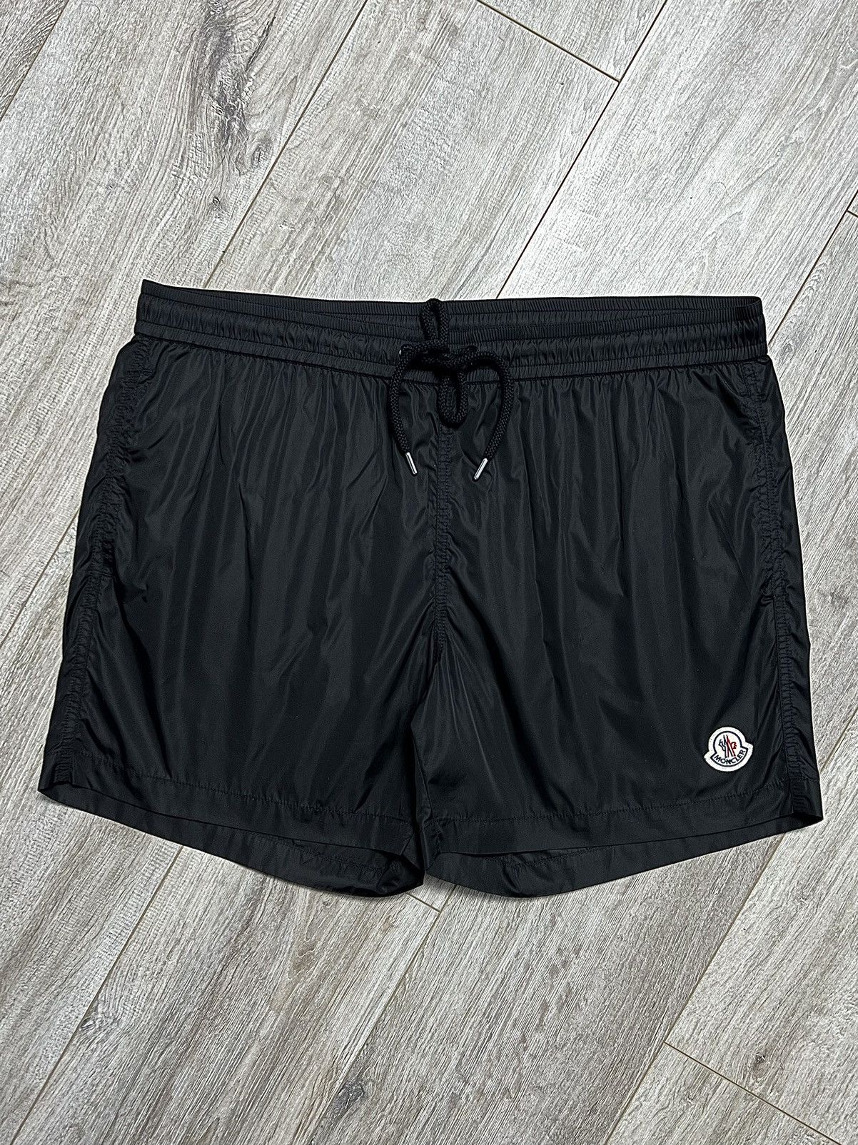 image of Moncler Shorts Swim Black Nylon Boxer Mare Patch Logo, Men's (Size 36)