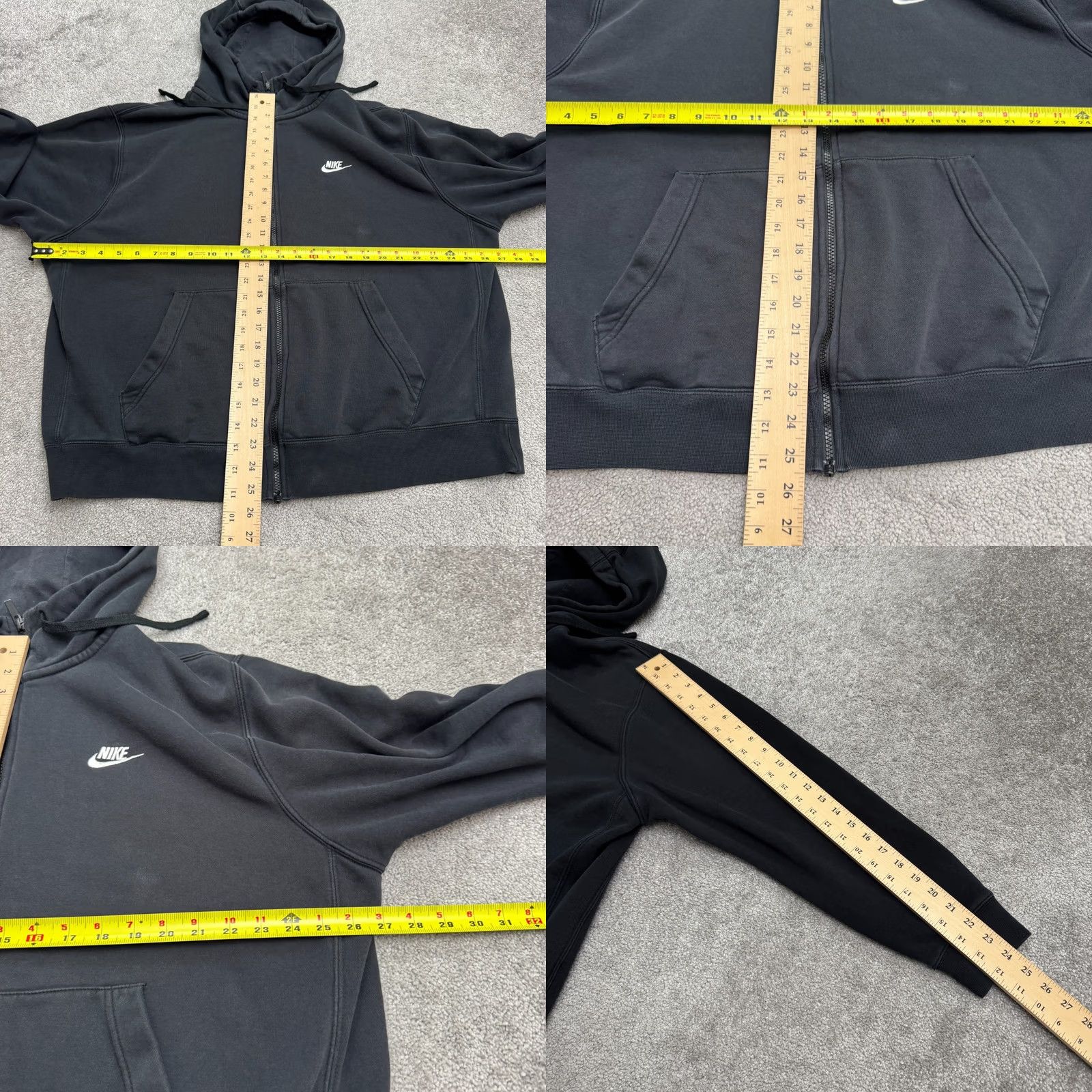 Nike Nike Full Zip Hoodie Sweatshirt Mens XL Black Pockets Fleece Casual Streetwear Size US XL / EU 56 / 4 - 9 Thumbnail