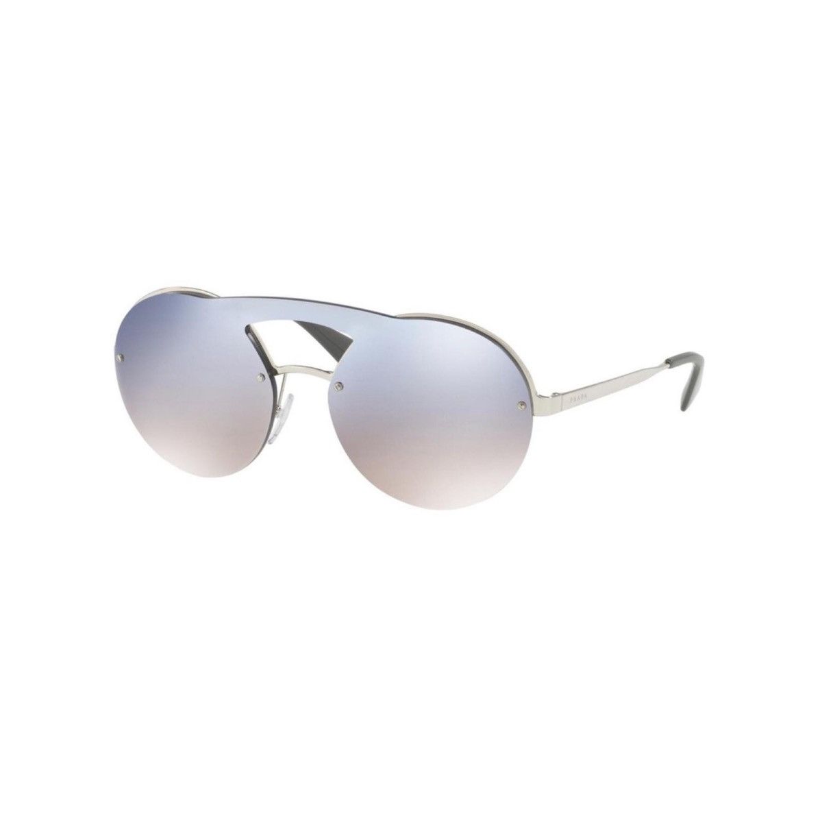 image of Prada Silver Catwalk Spr 65Ts Round Sunglasses 1Bc5Ro, Women's