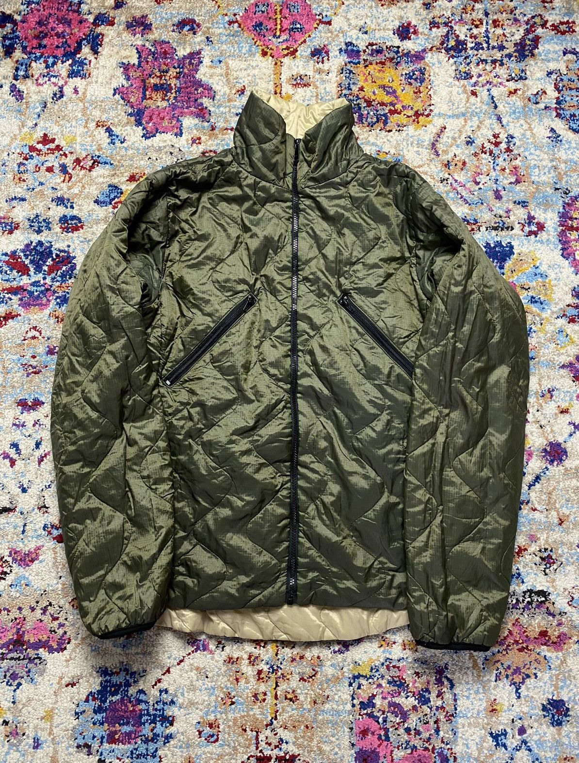 Other Olive Green Quilt Pad Lining Reversible Field Light Jacket Size US M / EU 48-50 / 2 - 1 Thumbnail