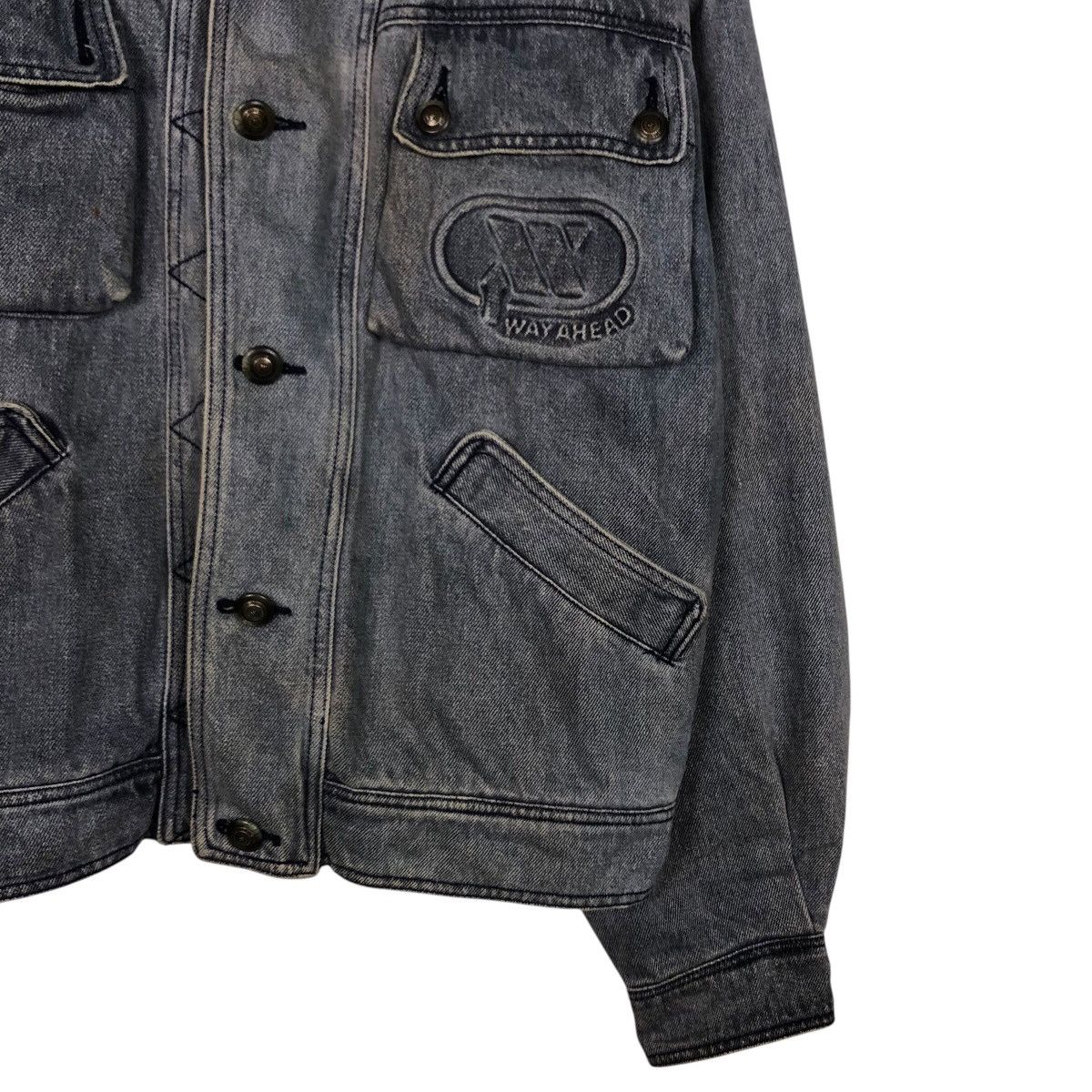 Japanese Brand Íxiz Made in Japan Wayahead Denim Jacket Issey Miyake Size US L / EU 52-54 / 3 - 6 Thumbnail