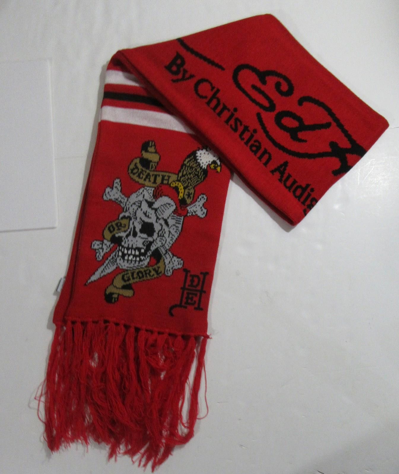 Ed Hardy by Christian Audigier Mens Scarf Y2K NWOT