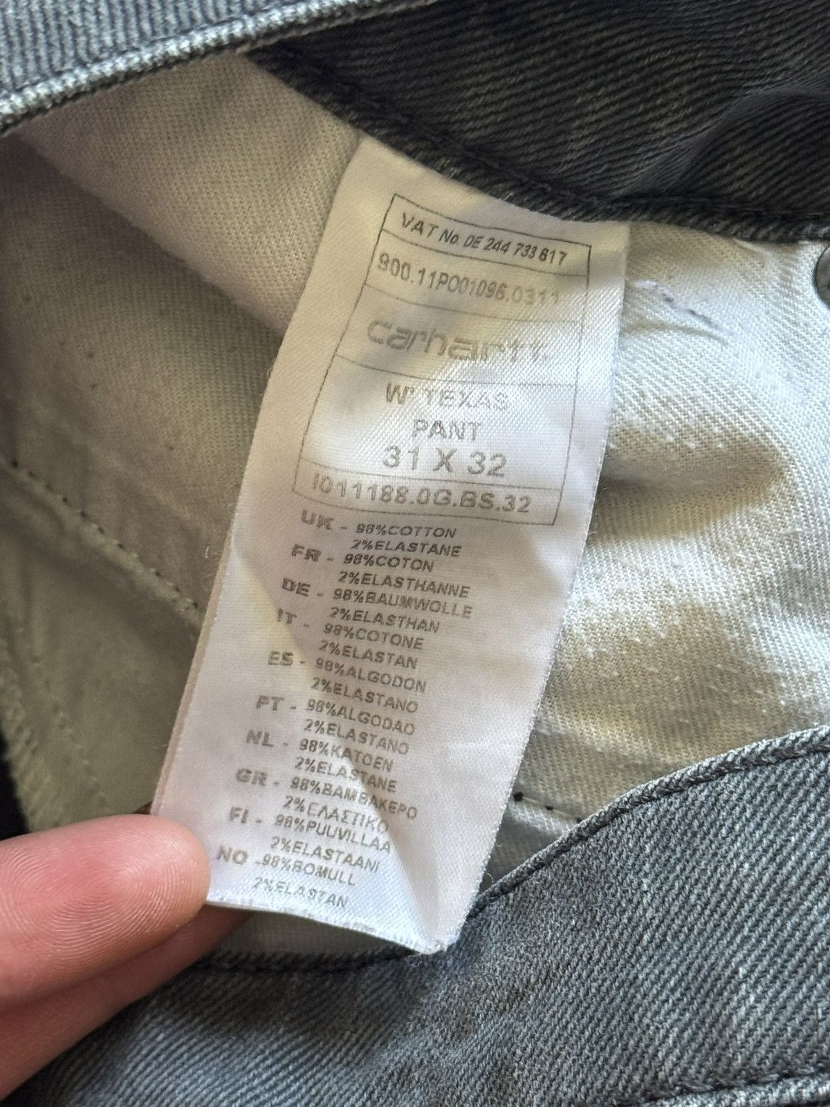 Carhartt Wip Carhartt 31/32 W’ Texas pants trousers jeans 👖 sk8 casual Size 31" - 8 Thumbnail