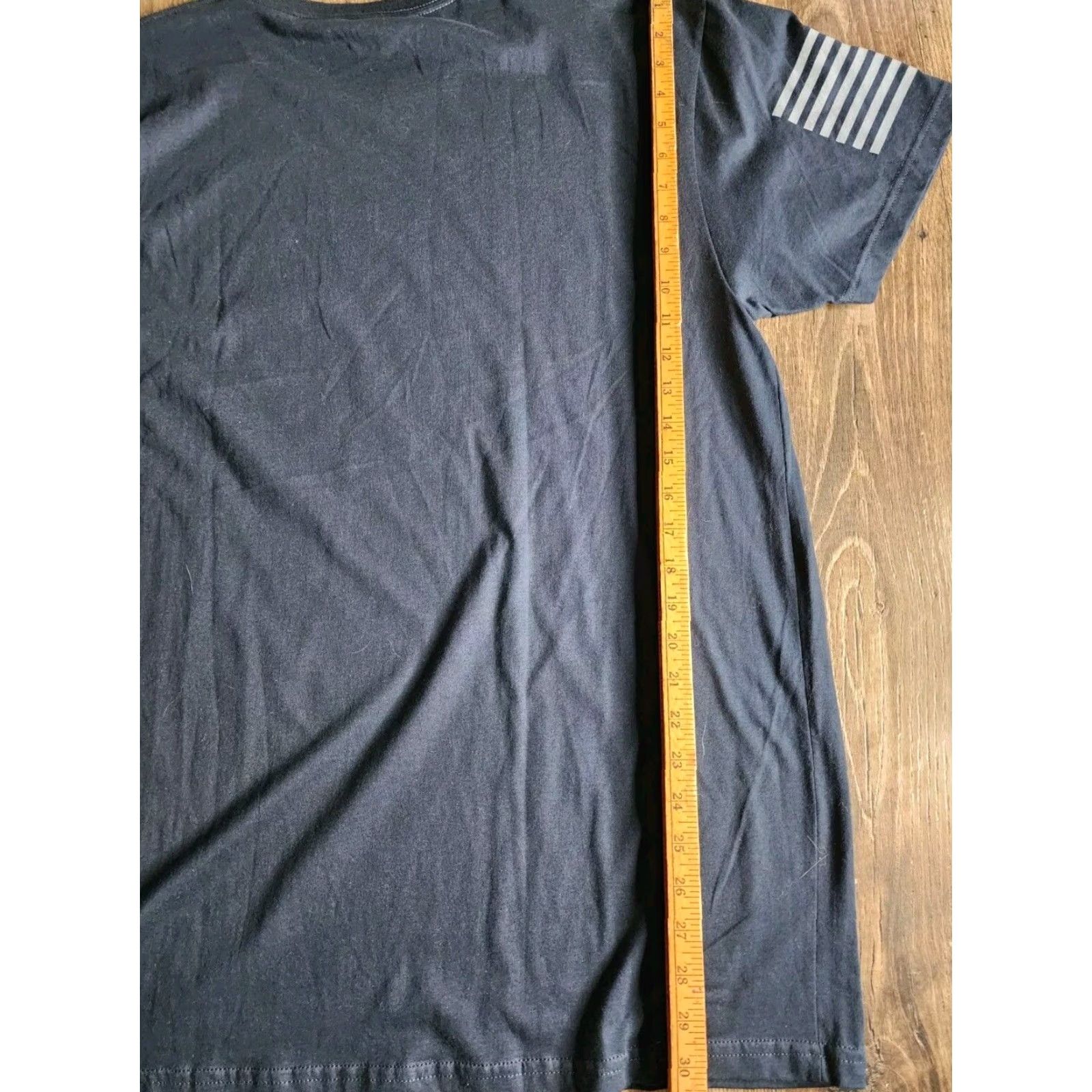 Vintage Grunt Style Blue Stripe LEO Thin Blue Line Police T-Shirt Men's 2XL Size US XXL / EU 58 / 5 - 2 Thumbnail
