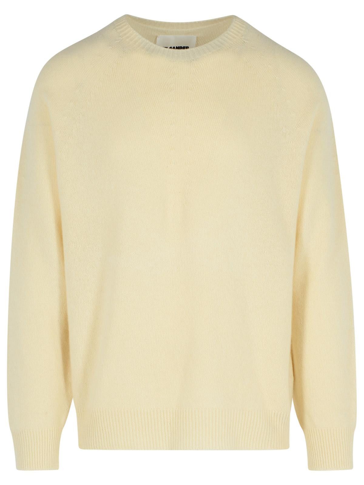 Jil Sander JIL SANDER Ivory Virgin Wool Blend Sweater Size US L / EU 52-54 / 3 - 1 Thumbnail