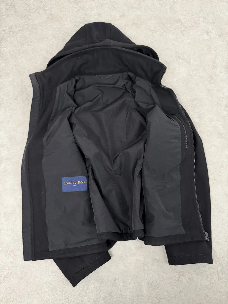 Louis Vuitton Louis Vuitton Black Wool Premium Hooded LV Jacket Size US L / EU 52-54 / 3 - 8 Thumbnail