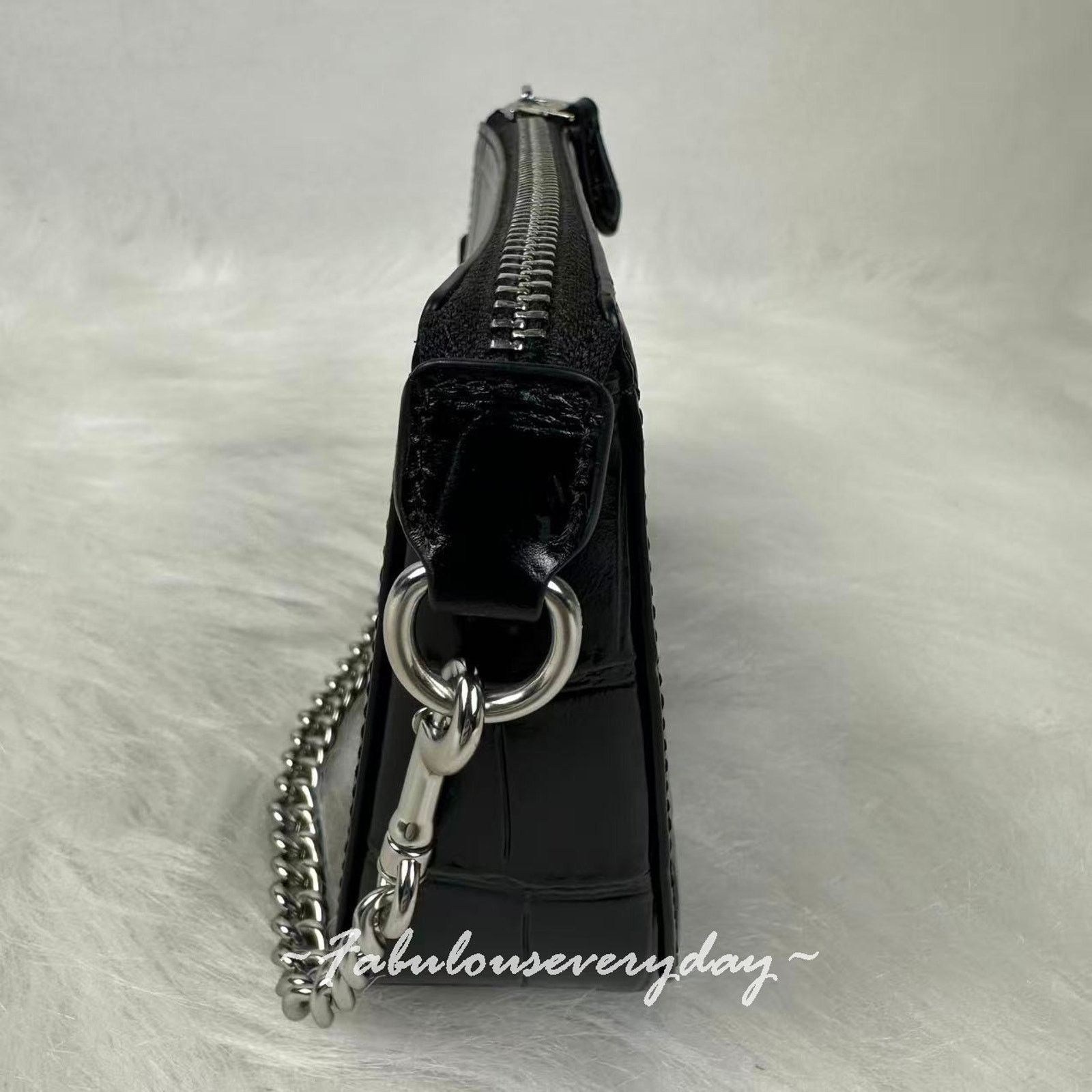 Coach Coach Nolita 19 Chain Strap Crocodile-embossed Leather/Black Size ONE SIZE - 6 Thumbnail