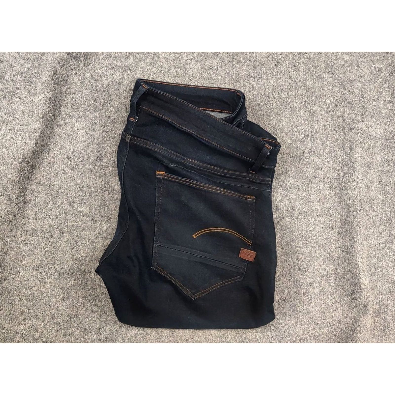G-Star G-Star d-staq 5 pocket slim Fit Dark Blue Denim Jeans - 38 Regular Blue 90s Stars Style Mens Jeans Size US 38 / EU 54 - 2 Thumbnail