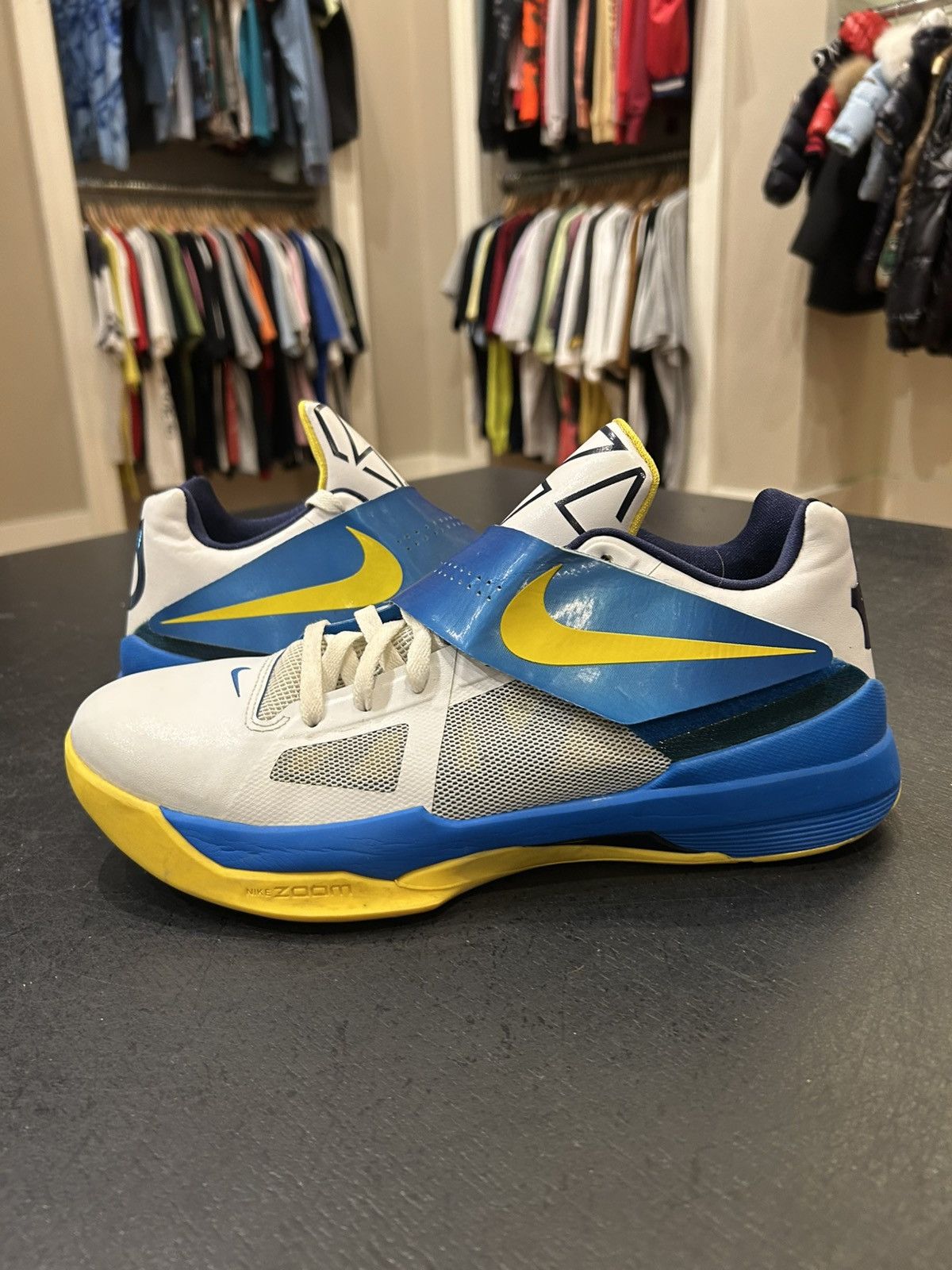Nike KD4 ‘Tour Yellow Photo Blue’ Size US 12 / EU 45 - 2 Thumbnail