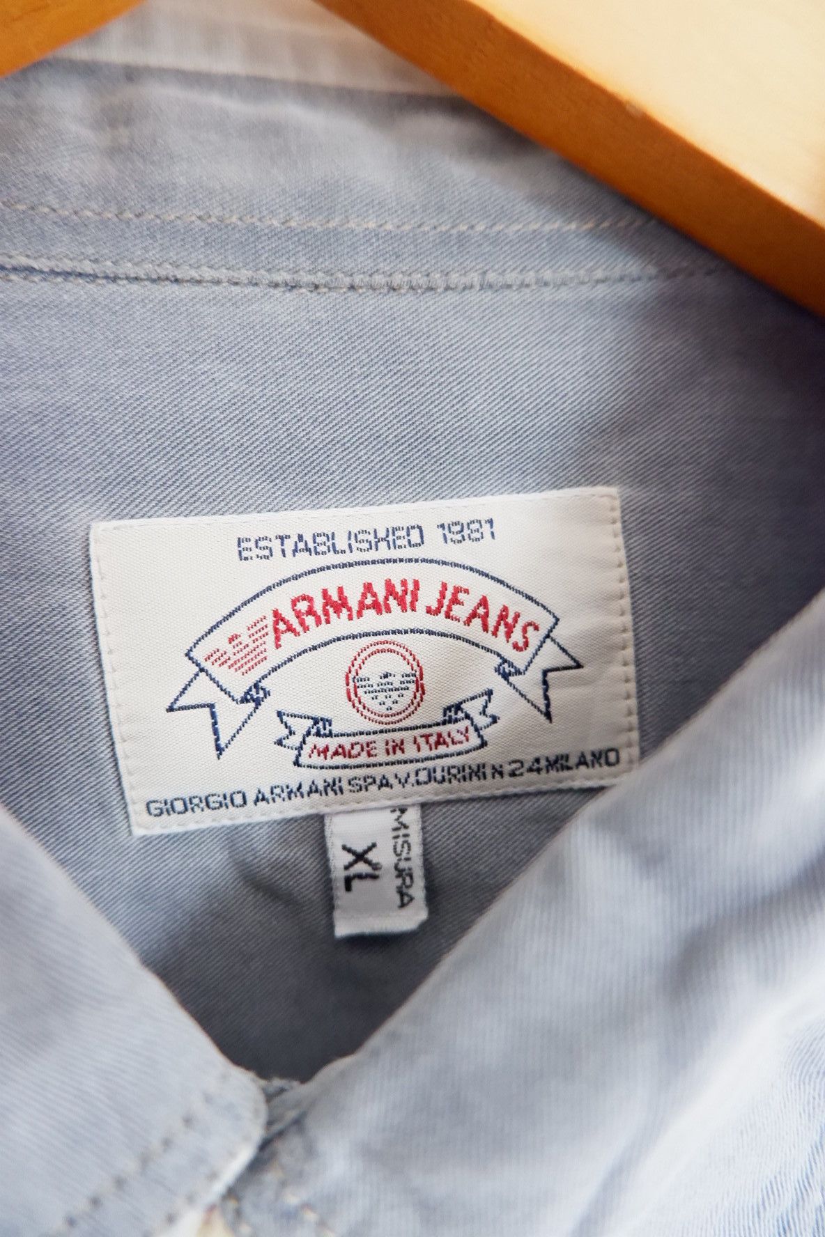 Giorgio Armani Vintage Armani Jeans Button Shirts Size US XL / EU 56 / 4 - 5 Thumbnail