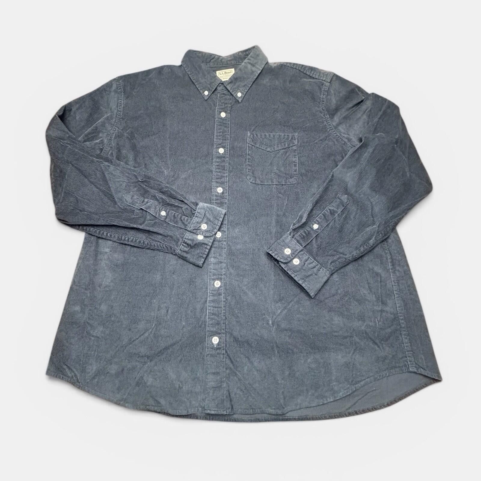 L.L. Bean L.L.Bean Men’s XL Black Corduroy Button Down Shirt Size US XL / EU 56 / 4 - 1 Thumbnail