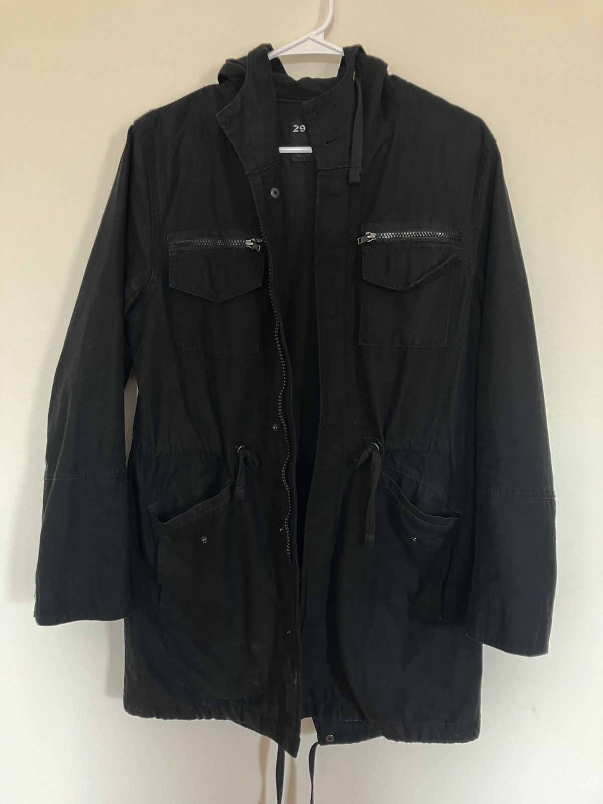 291295=Homme 291295=Homme Black Military Trench w Hood Size US M / EU 48-50 / 2 - 2 Thumbnail