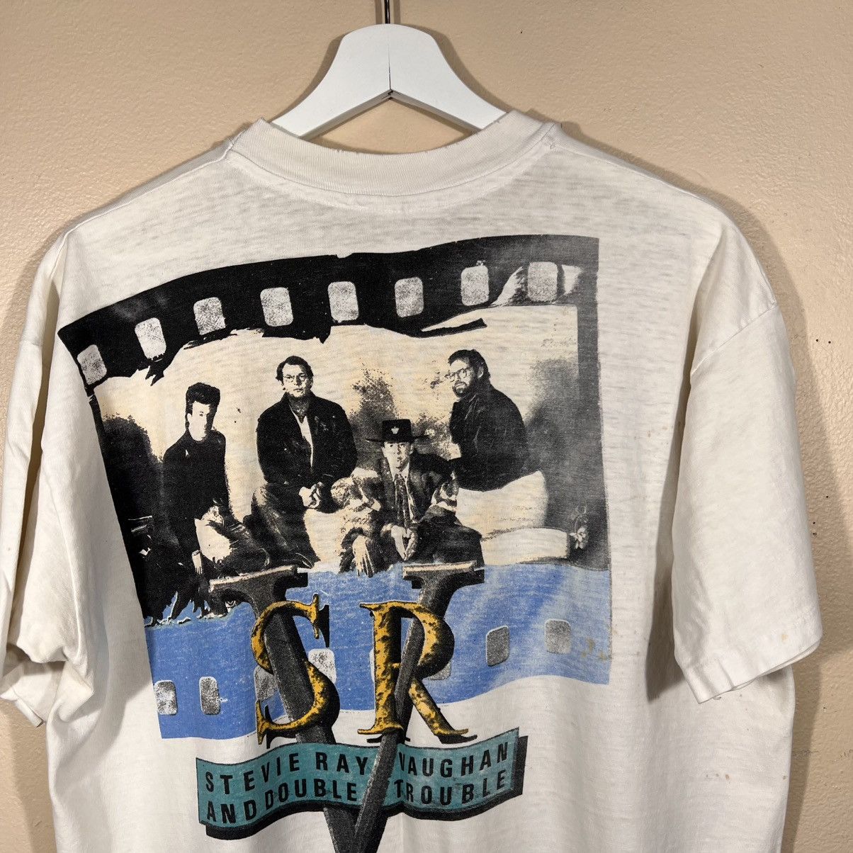 Hanes × Vintage Vintage 1989 Rare Jeff Beck’: Guitar Shop T Shirt Stevie Ray Size US L / EU 52-54 / 3 - 3 Thumbnail
