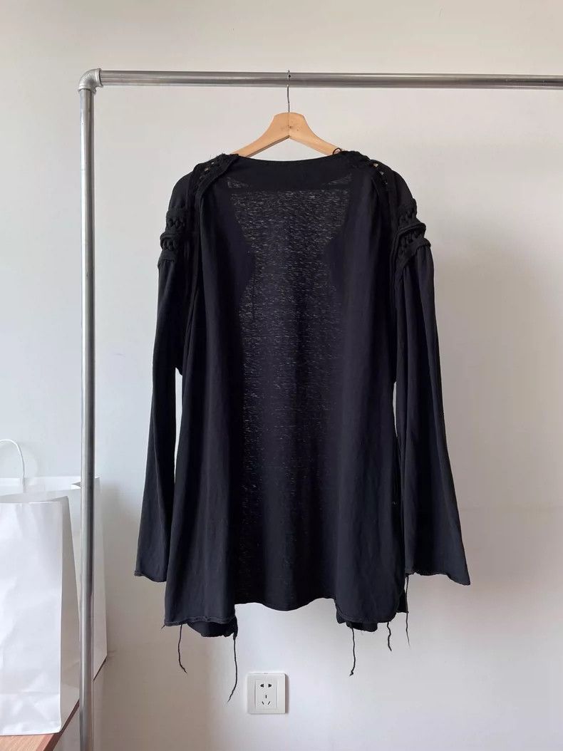 Yohji Yamamoto Yohji Yamamoto Black Cardigan Jacket Size ONE SIZE - 2 Thumbnail