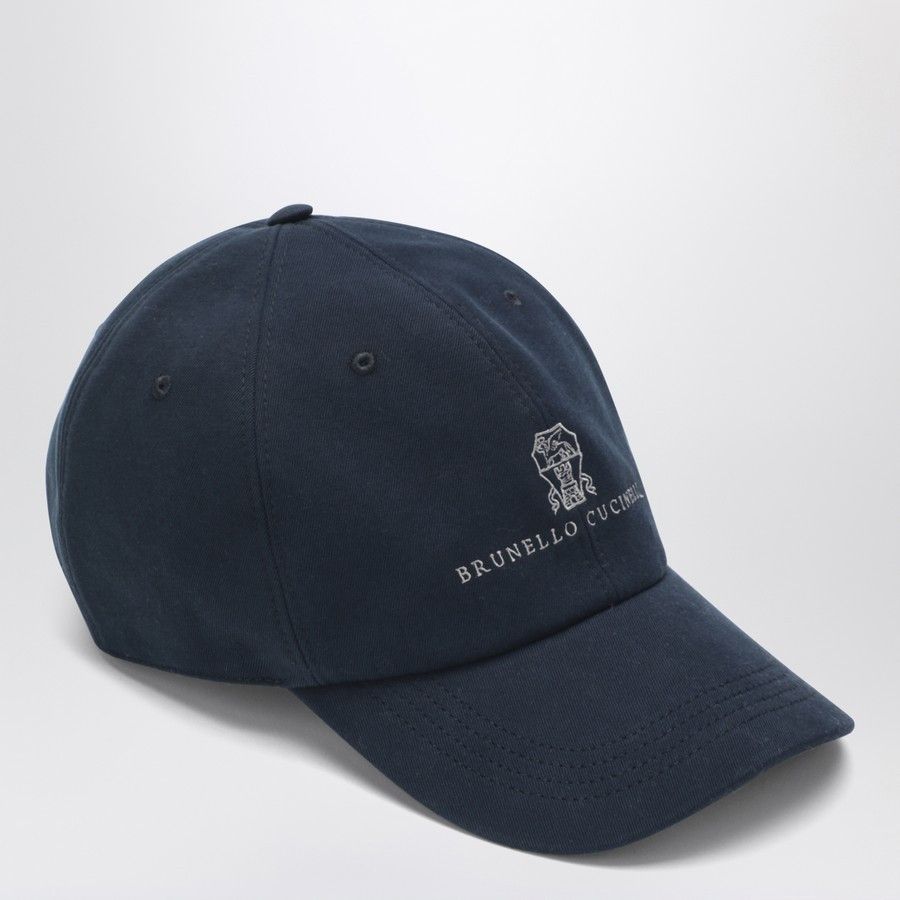 Brunello Cucinelli o1d2blof0226 Size: M / Cotton Baseball Cap / Hat Navy Blue Size ONE SIZE - 2 Thumbnail