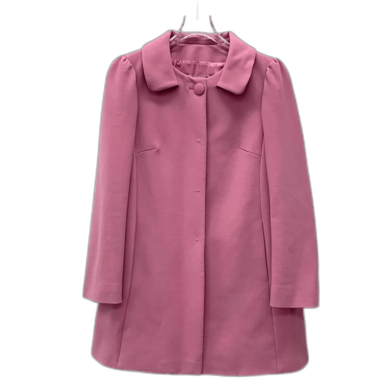 Valentino Pink Long Sleeve Collar Coat by Red Valentino Size US L / EU 52-54 / 3 - 1 Thumbnail