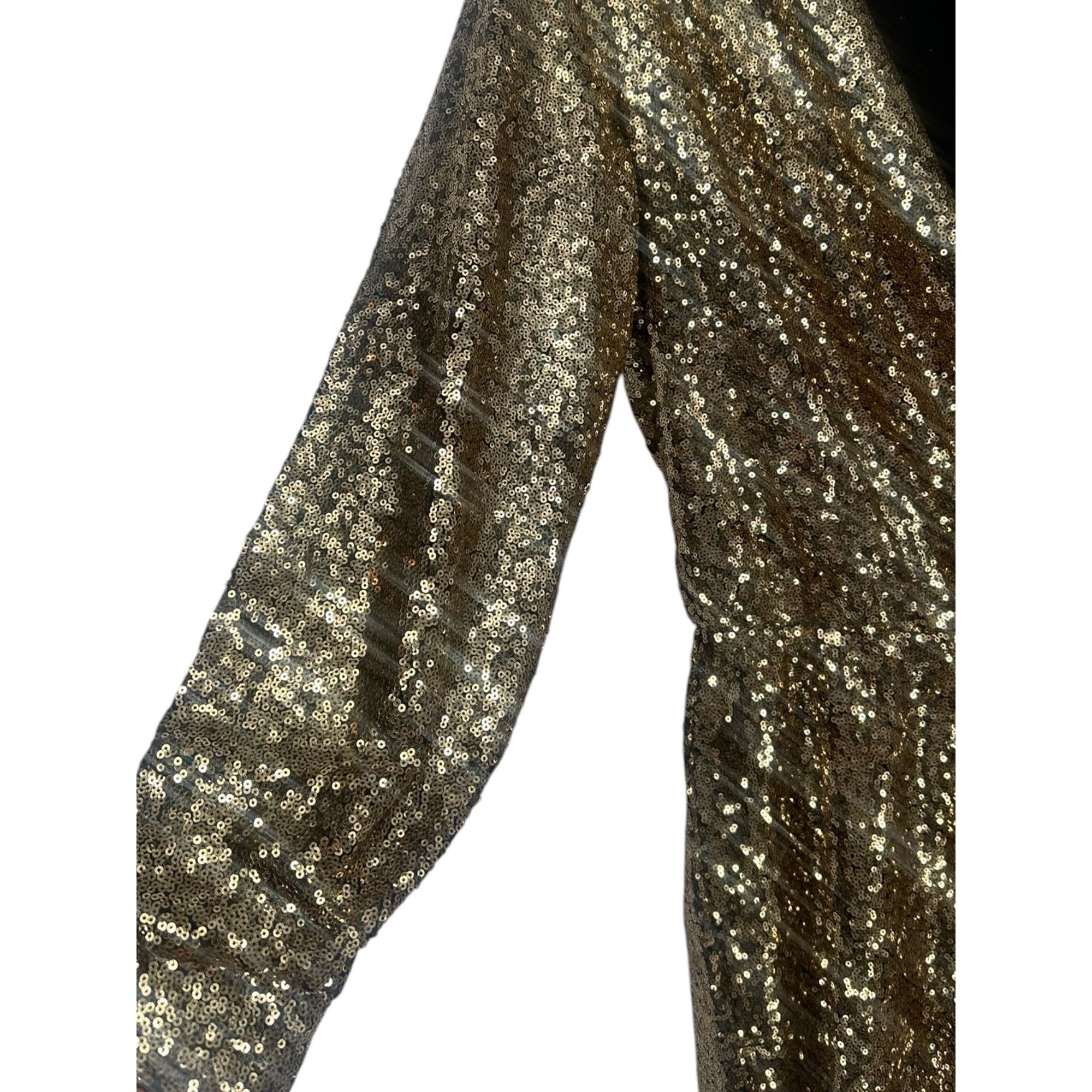 Other Boutique Style Women’s Gold Sequin Romper Large Long Sleeve Size 26" / US 2 / IT 38 - 5 Thumbnail