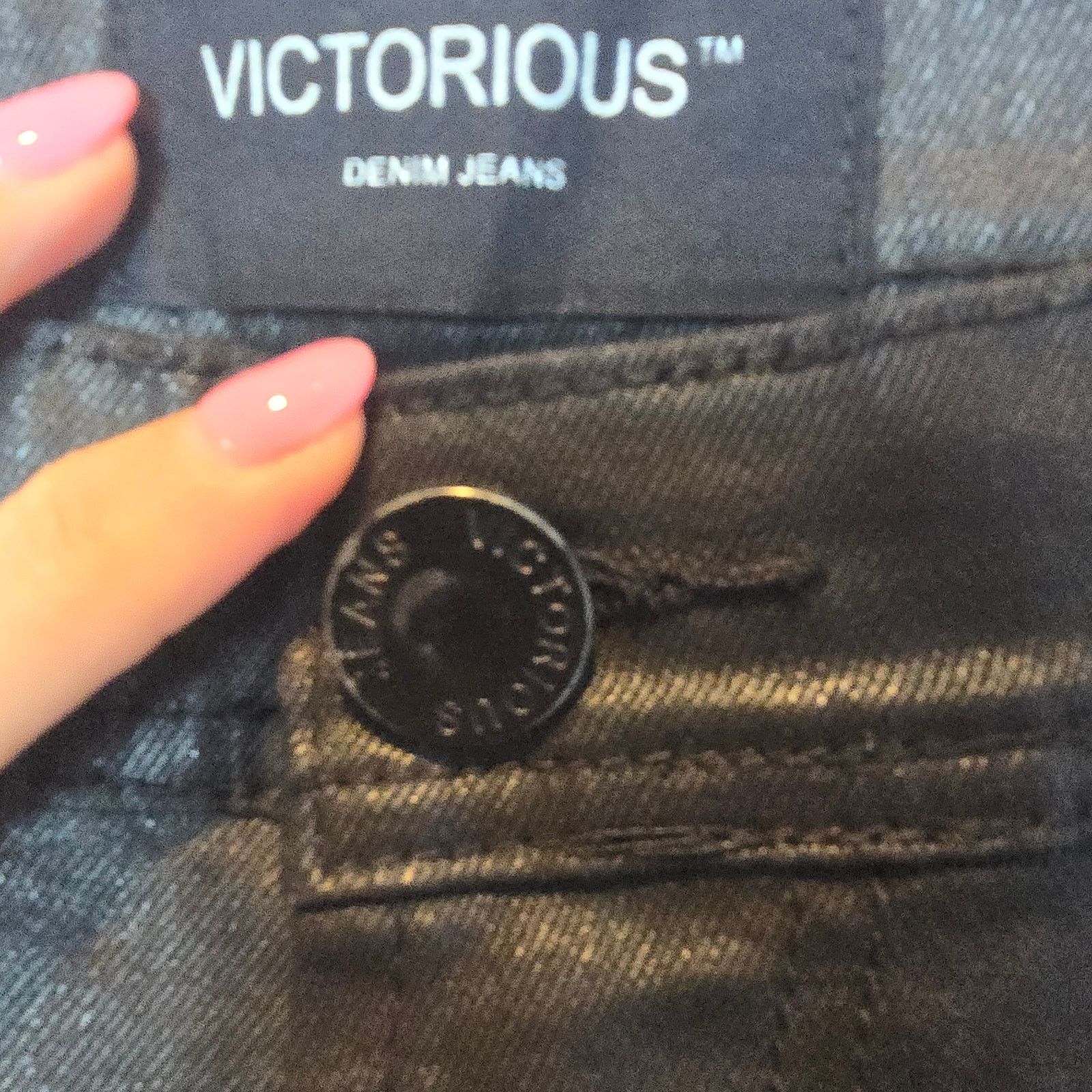 Other Victorious denim jeans cargo 34 x 30 black coated buckles Size US 34 / EU 50 - 6 Thumbnail