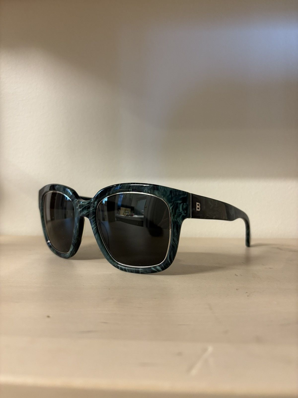 Balenciaga green grey gradient sunglasses