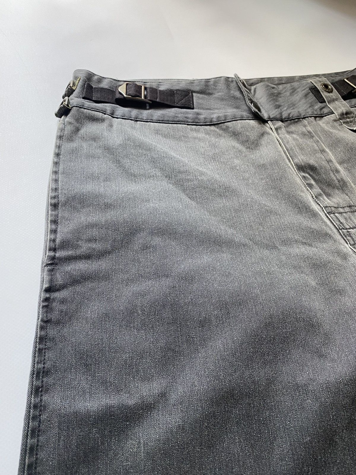 Diesel Vintage Diesel Rare Straight Jeans Leather Elements Size 31 Size US 30 / EU 46 - 9 Thumbnail